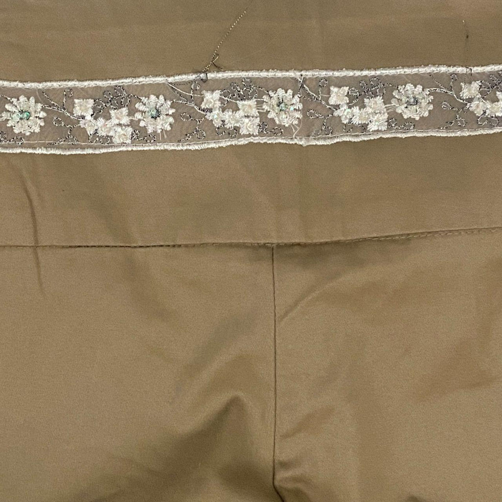 Y2K Embellished Khaki Flares (M)
