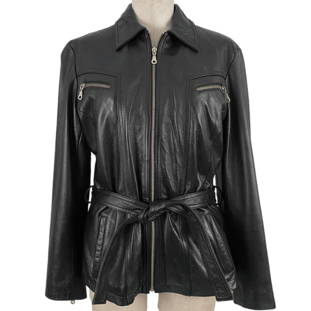 Wilsons Leather Maxima Belted Jacket (L)
