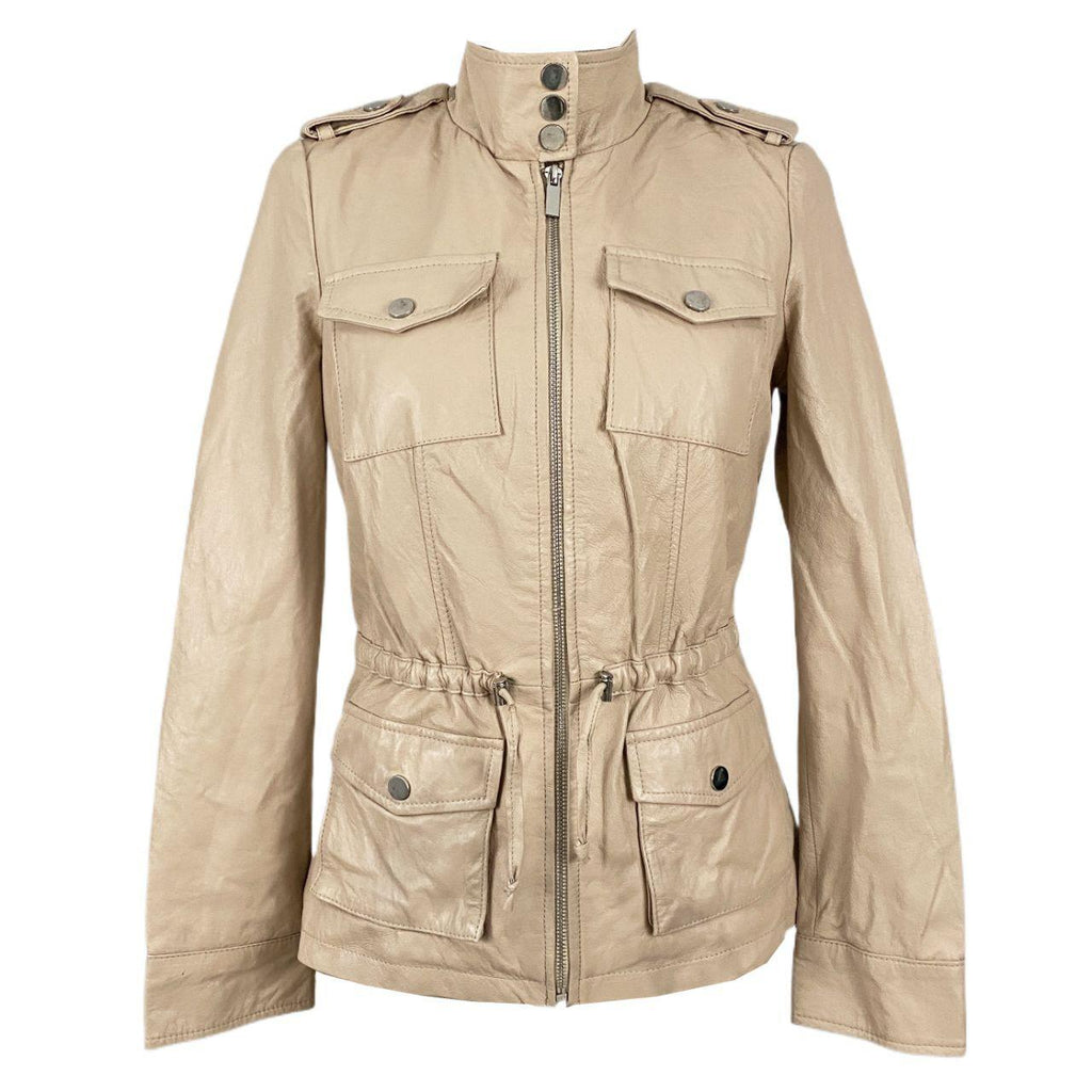 Bebe Creamy Leather Jacket (XS/S)