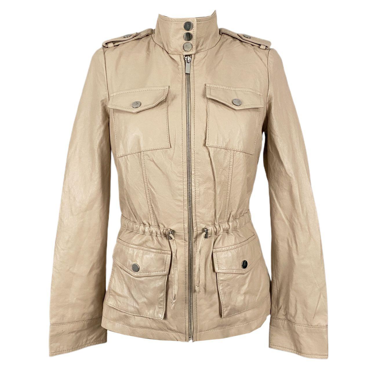 Bebe Creamy Leather Jacket (XS/S)