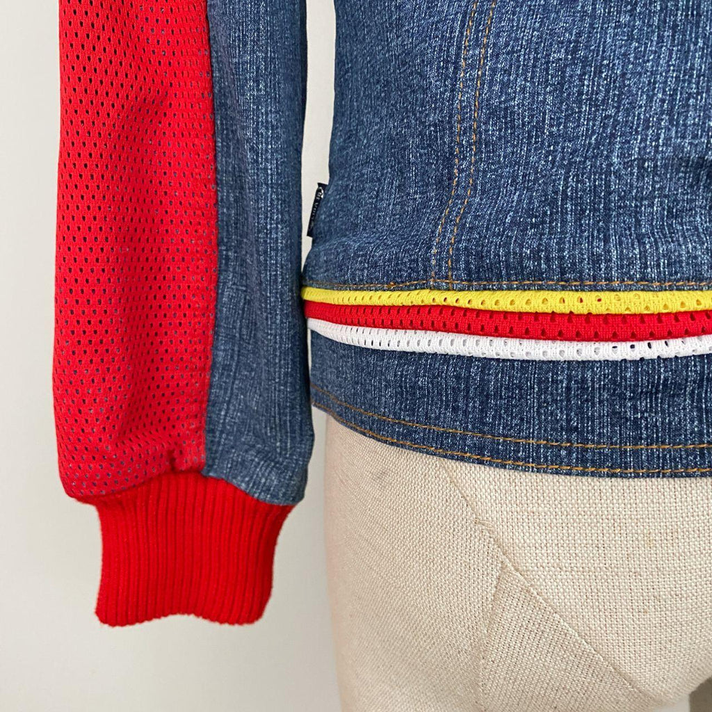 Y2K Sporty Denim Jacket (M)