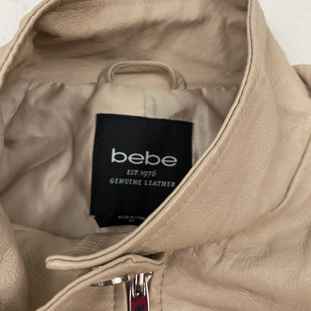 Bebe Creamy Leather Jacket (XS/S)