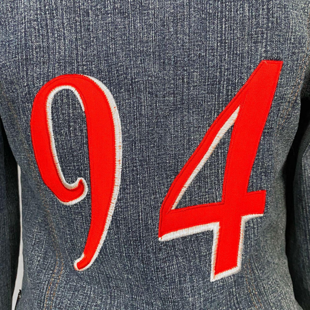 Y2K Sporty Denim Jacket (M)