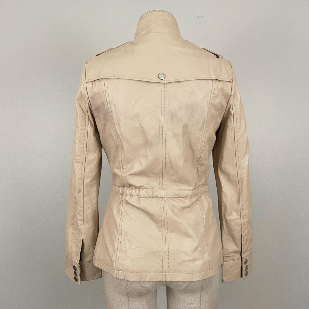 Bebe Creamy Leather Jacket (XS/S)
