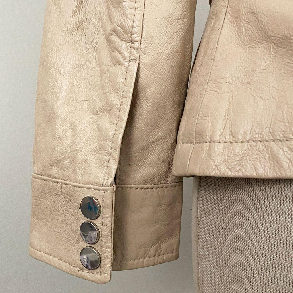 Bebe Creamy Leather Jacket (XS/S)