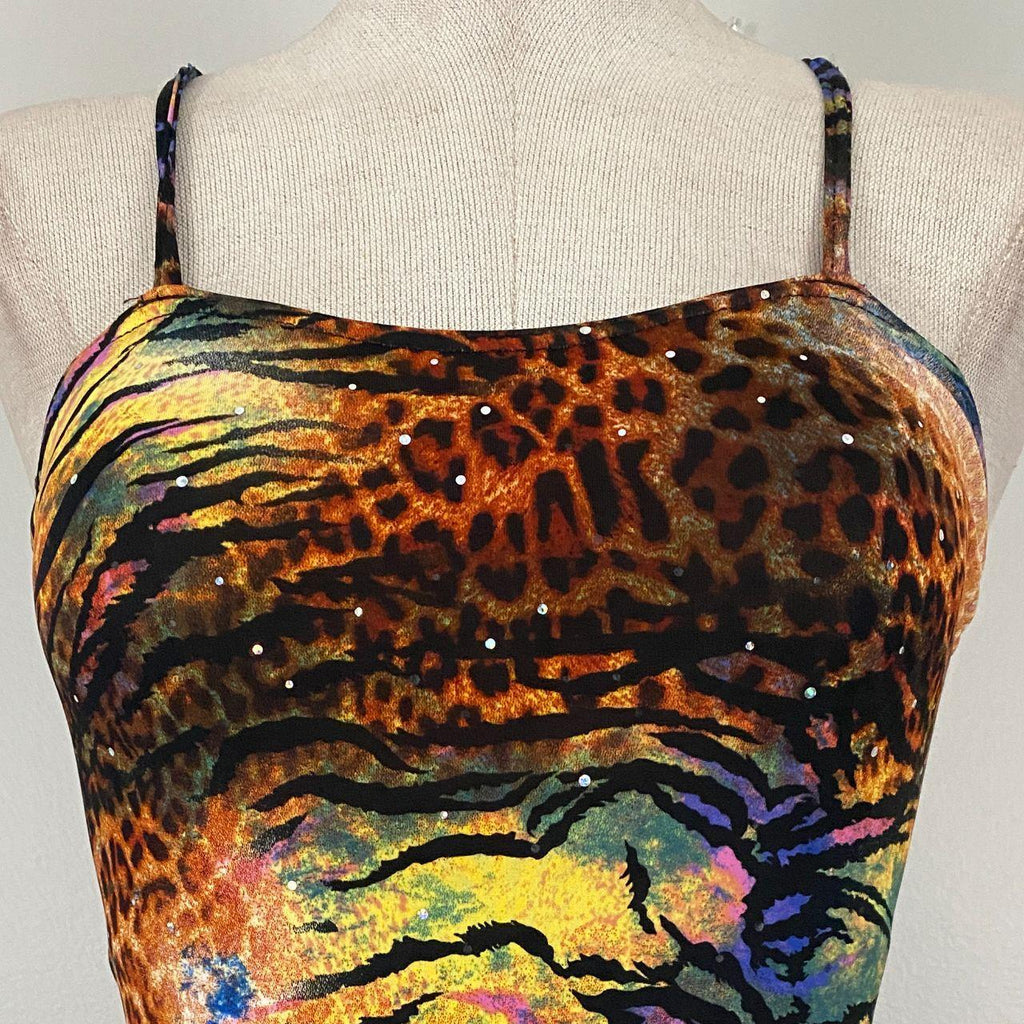 Tiger and Cheetah Print Jumpsuit (XS/S)