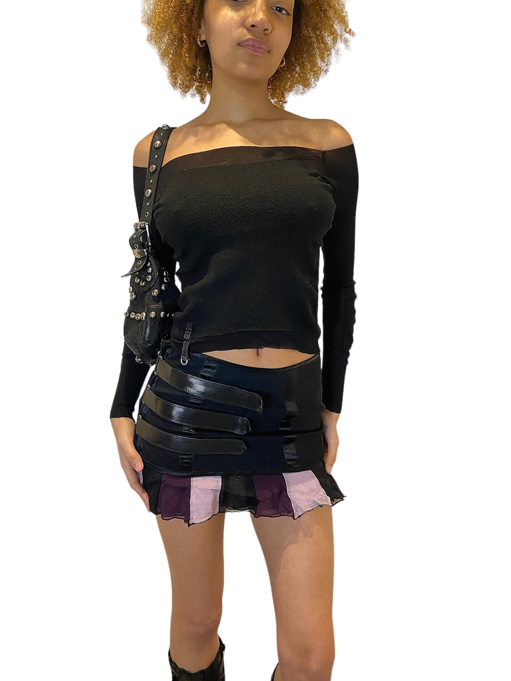 90s Mesh Knit Utility Long Sleeve (XS)