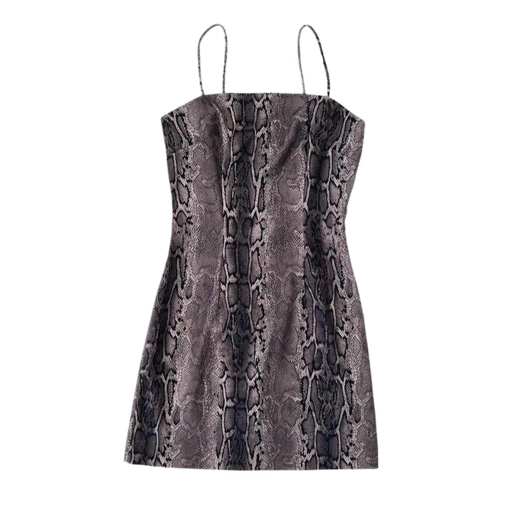 90s Snakeskin Mini Dress (M)