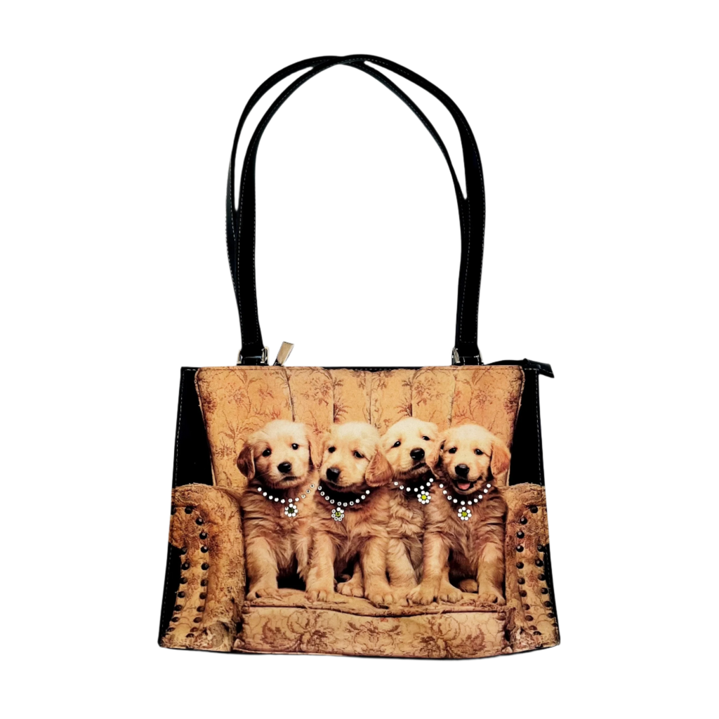 Rhinestone Puppy Purse