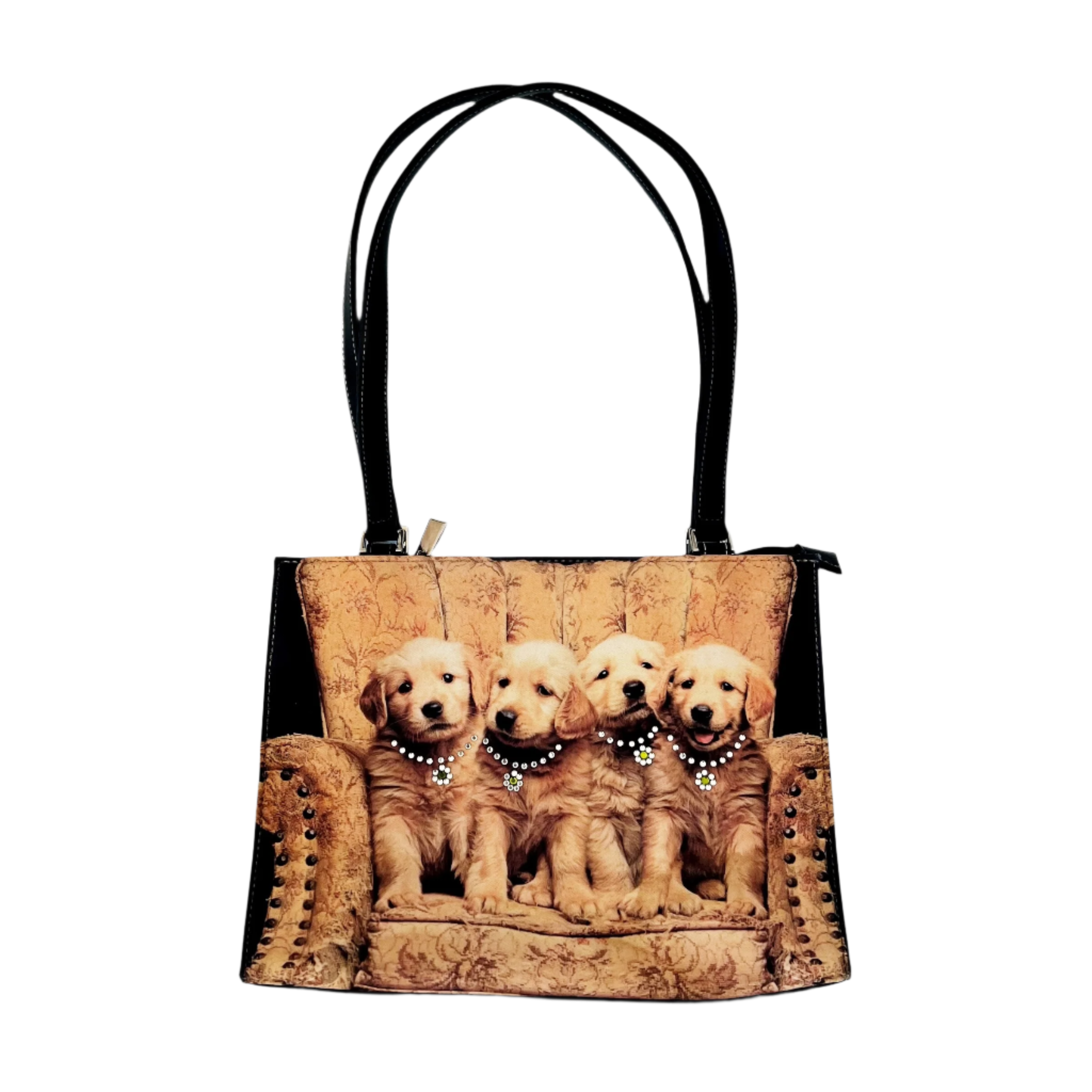 Rhinestone Puppy Purse