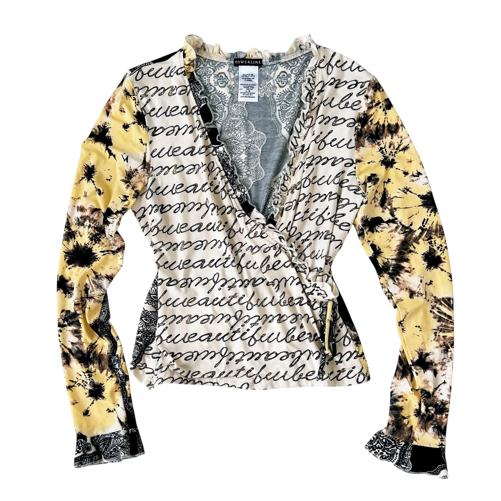 Funky Wrap Style Top (L)