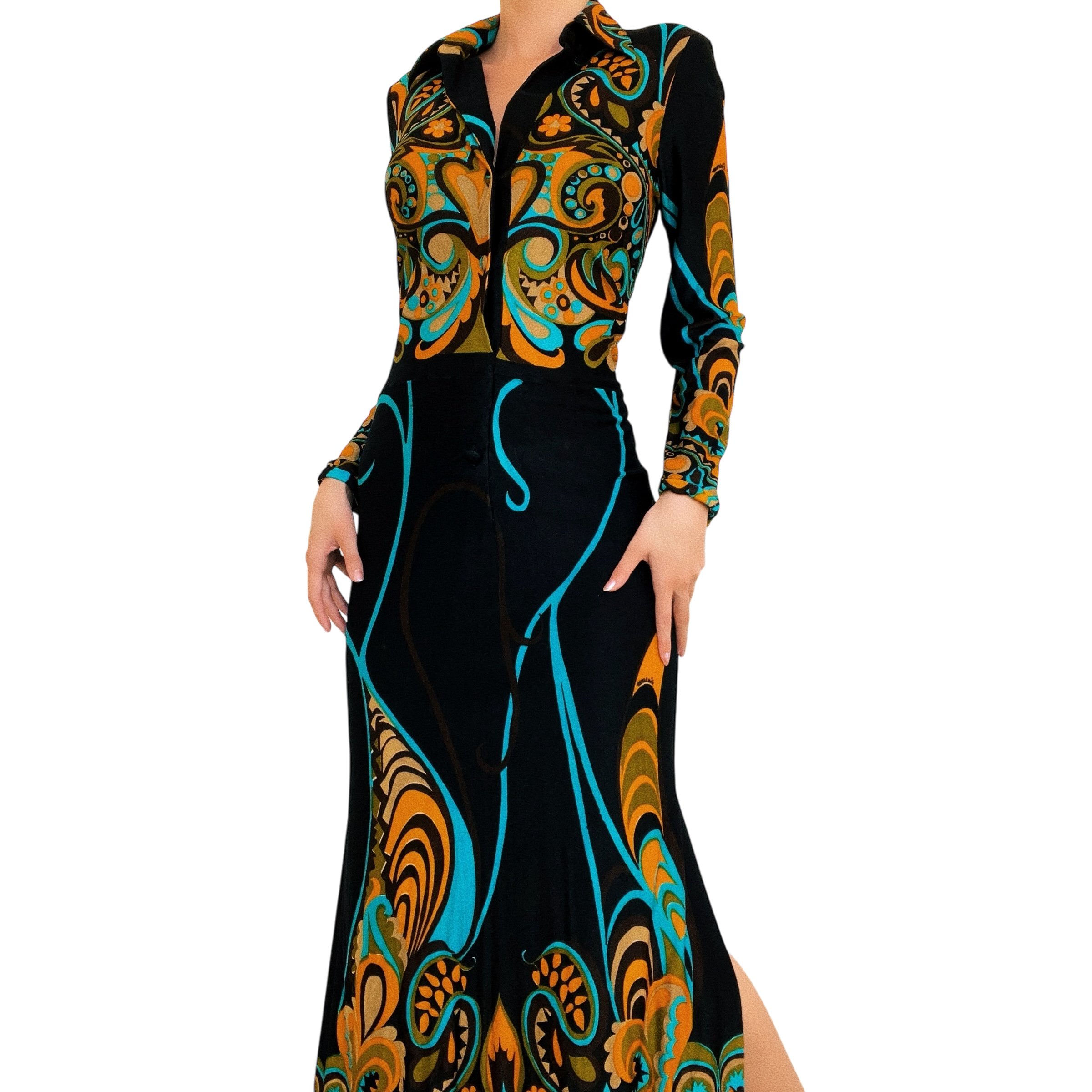 70s Handmade Maxi Dress (XS/S)