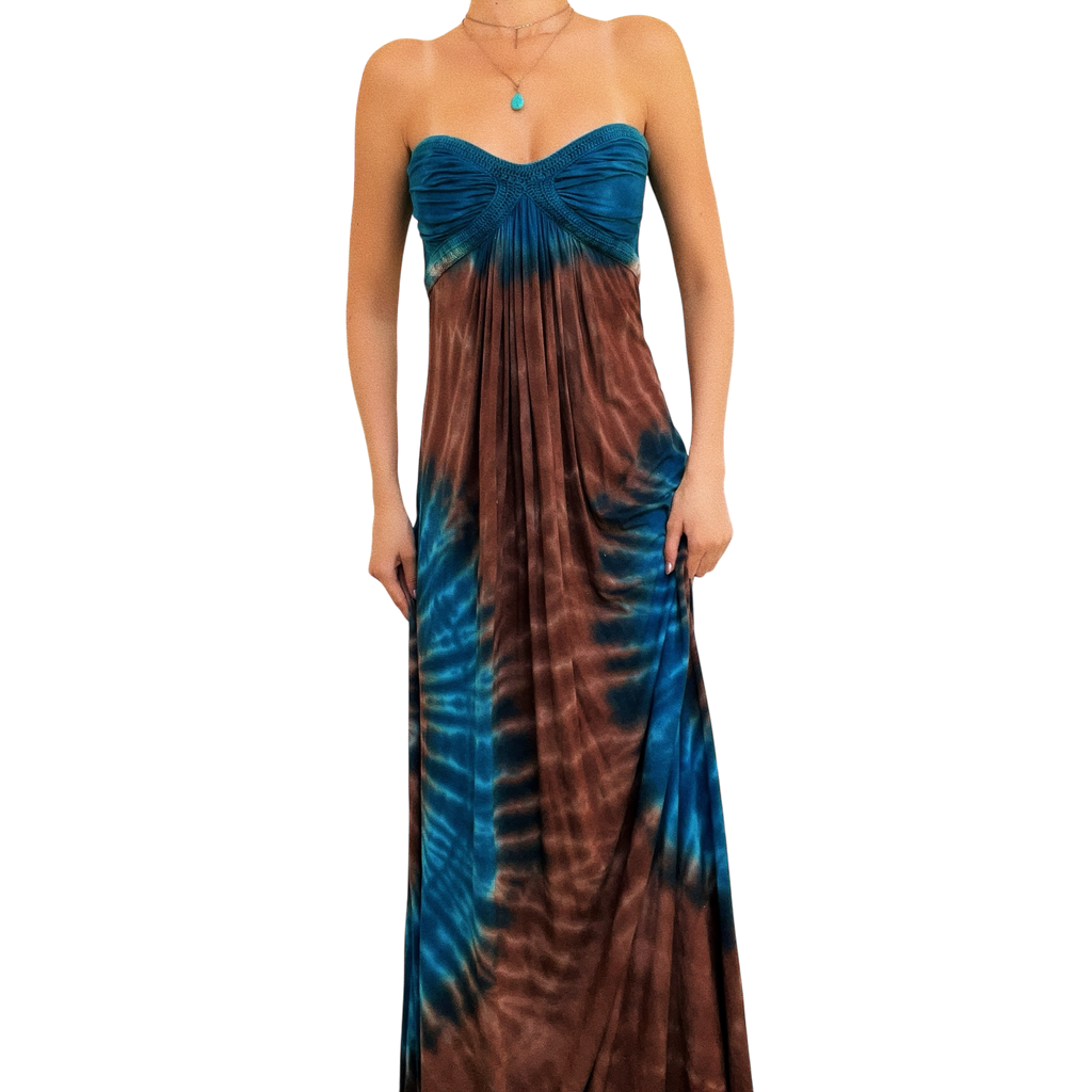 Strapless Tie Dye Maxi Dress (XS/S)