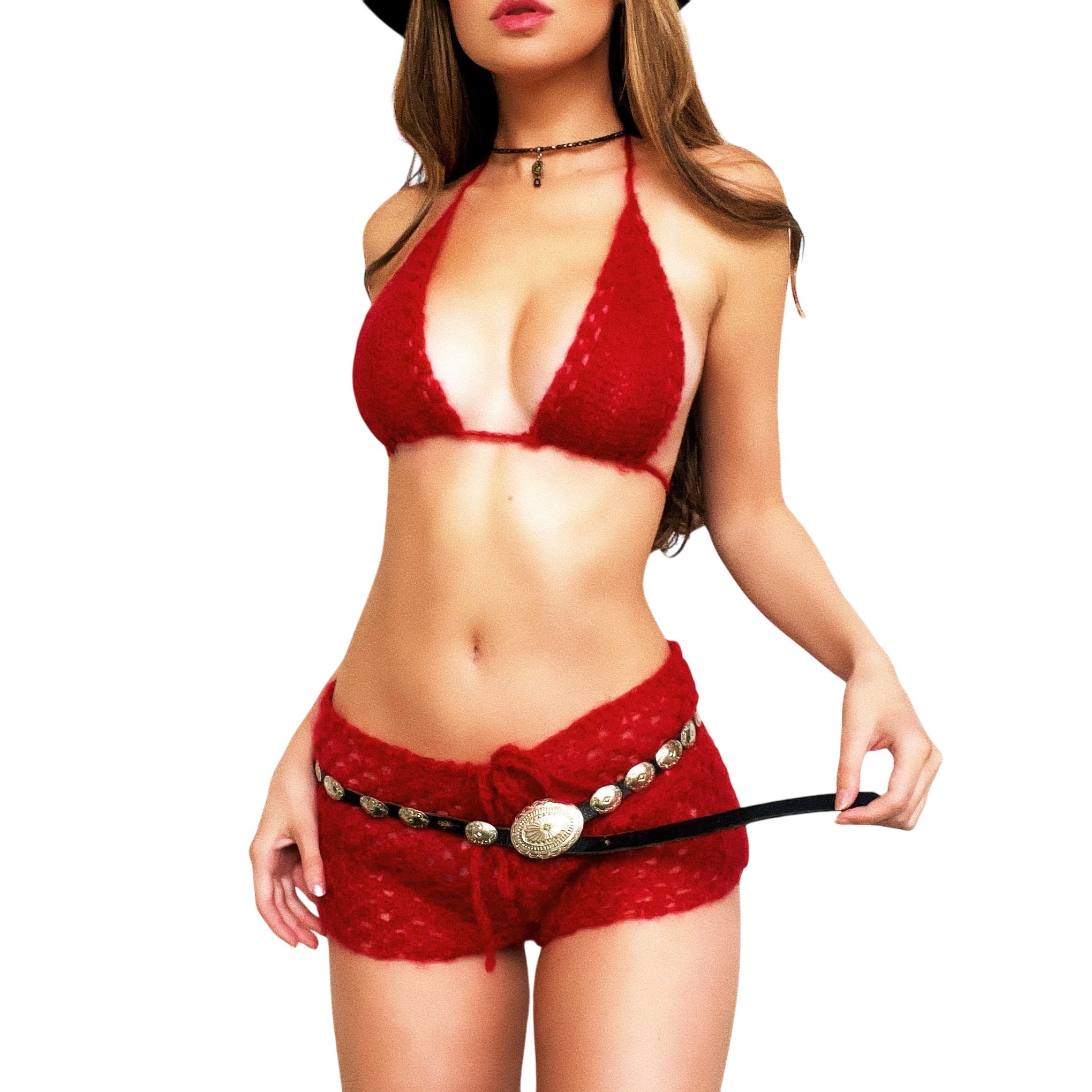 Delicate Mohair Crochet Set (XS/S)