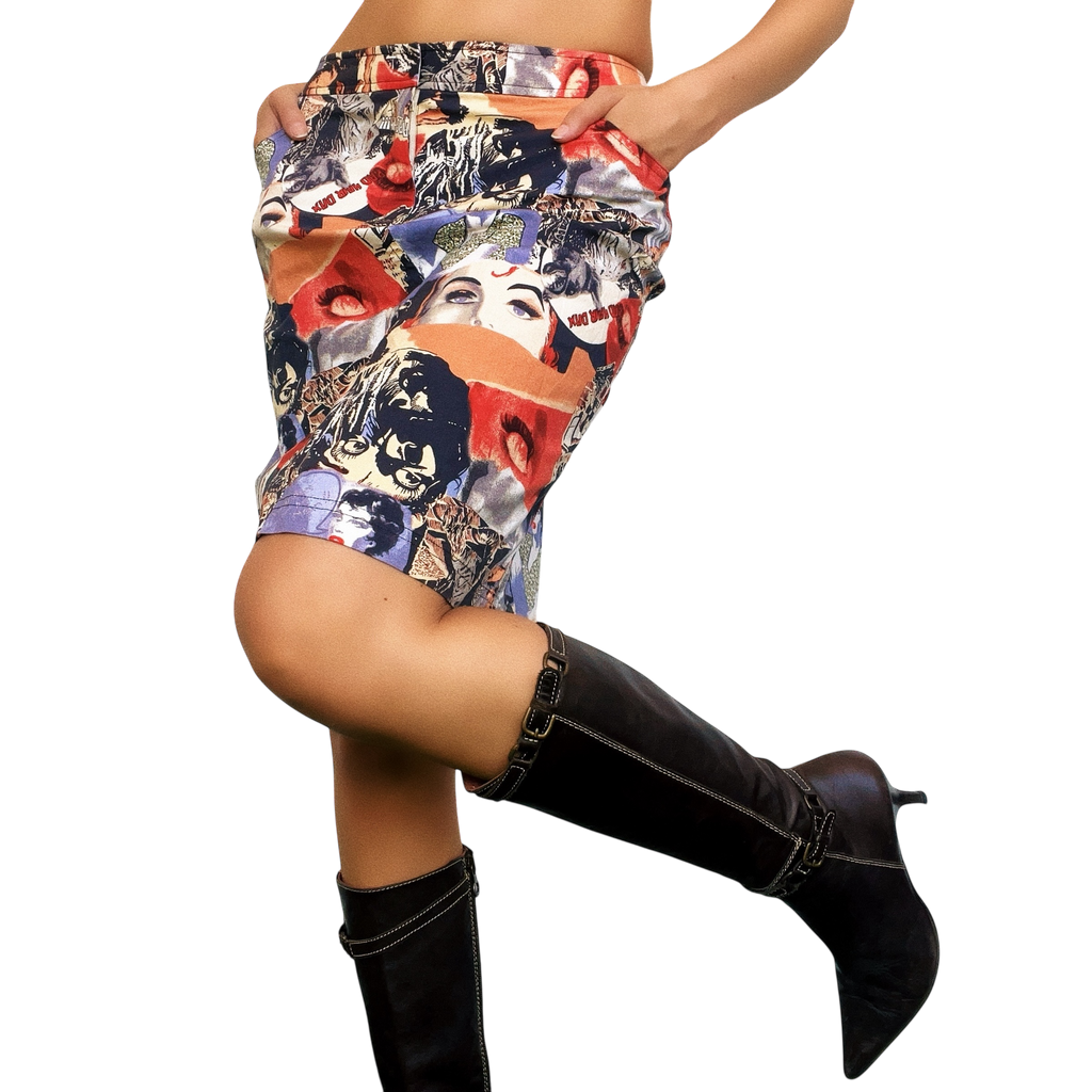 Funky Graphic Pencil Skirt (M)