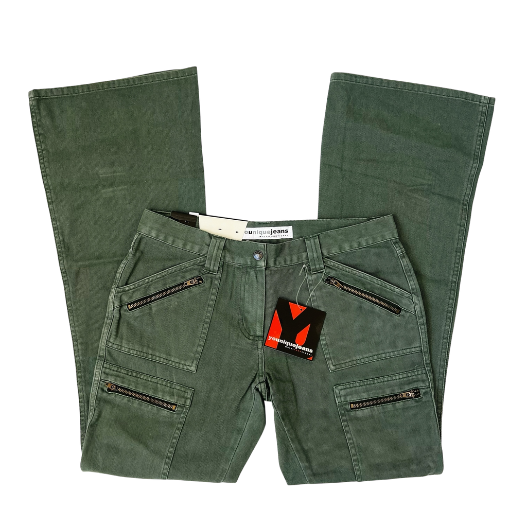 Army Green Cargo Jeans (M)
