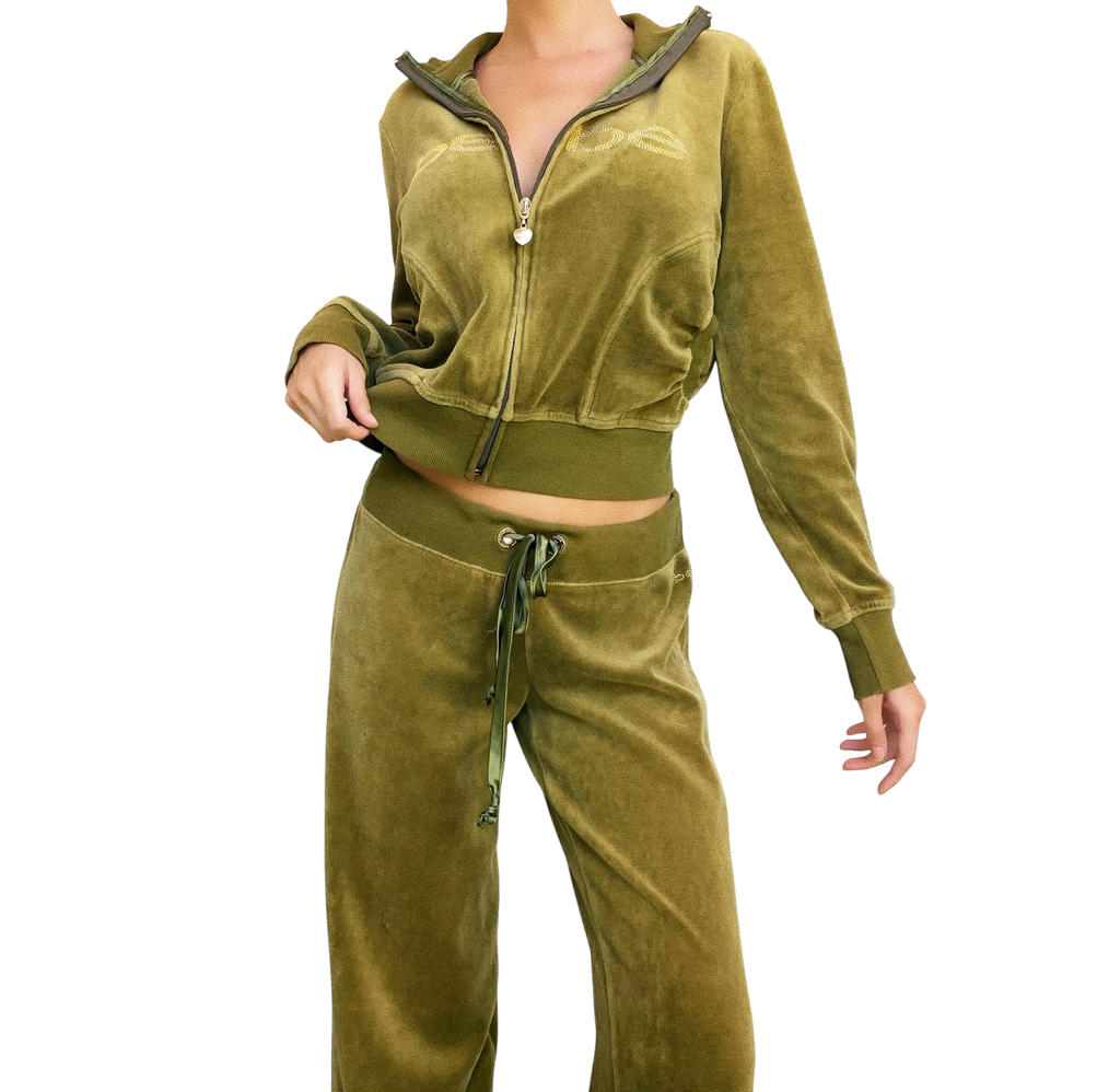 Bebe Velour Tracksuit (M)