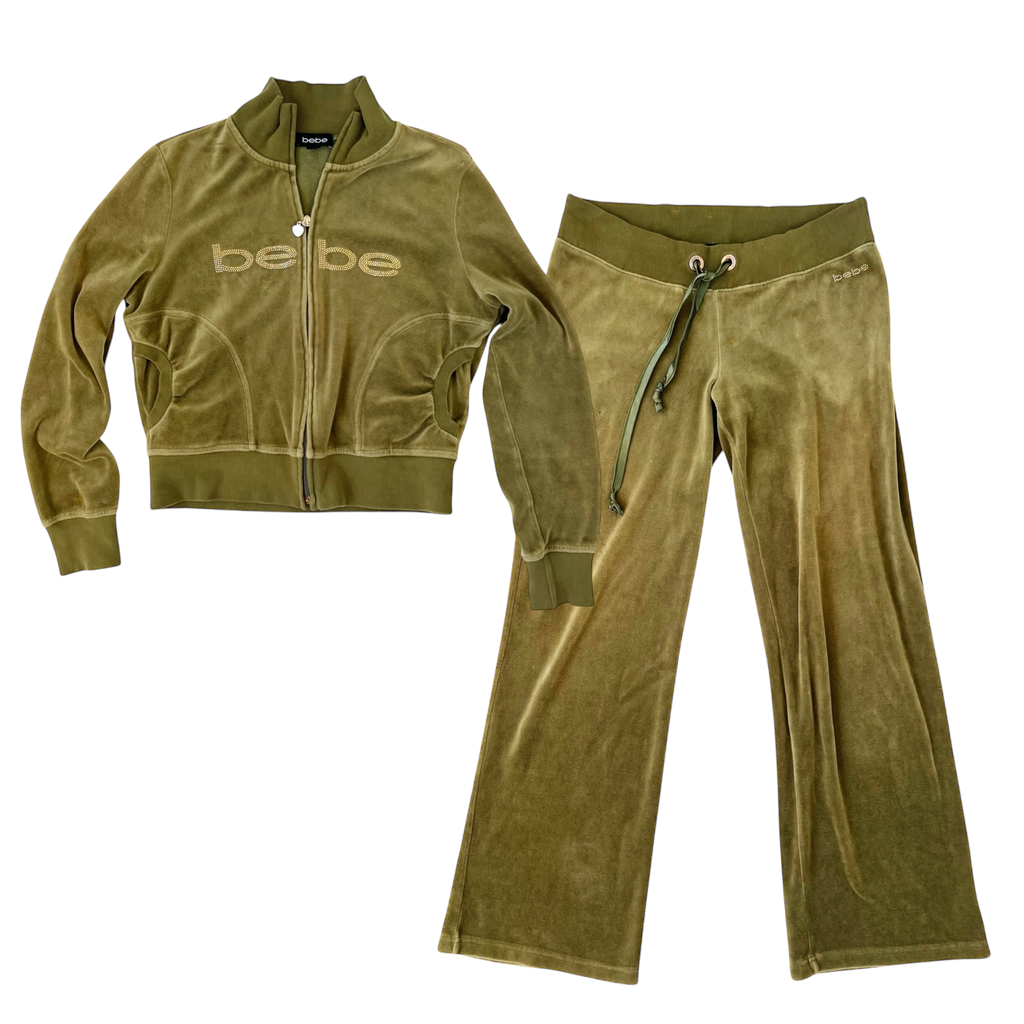 Bebe Velour Tracksuit (M)
