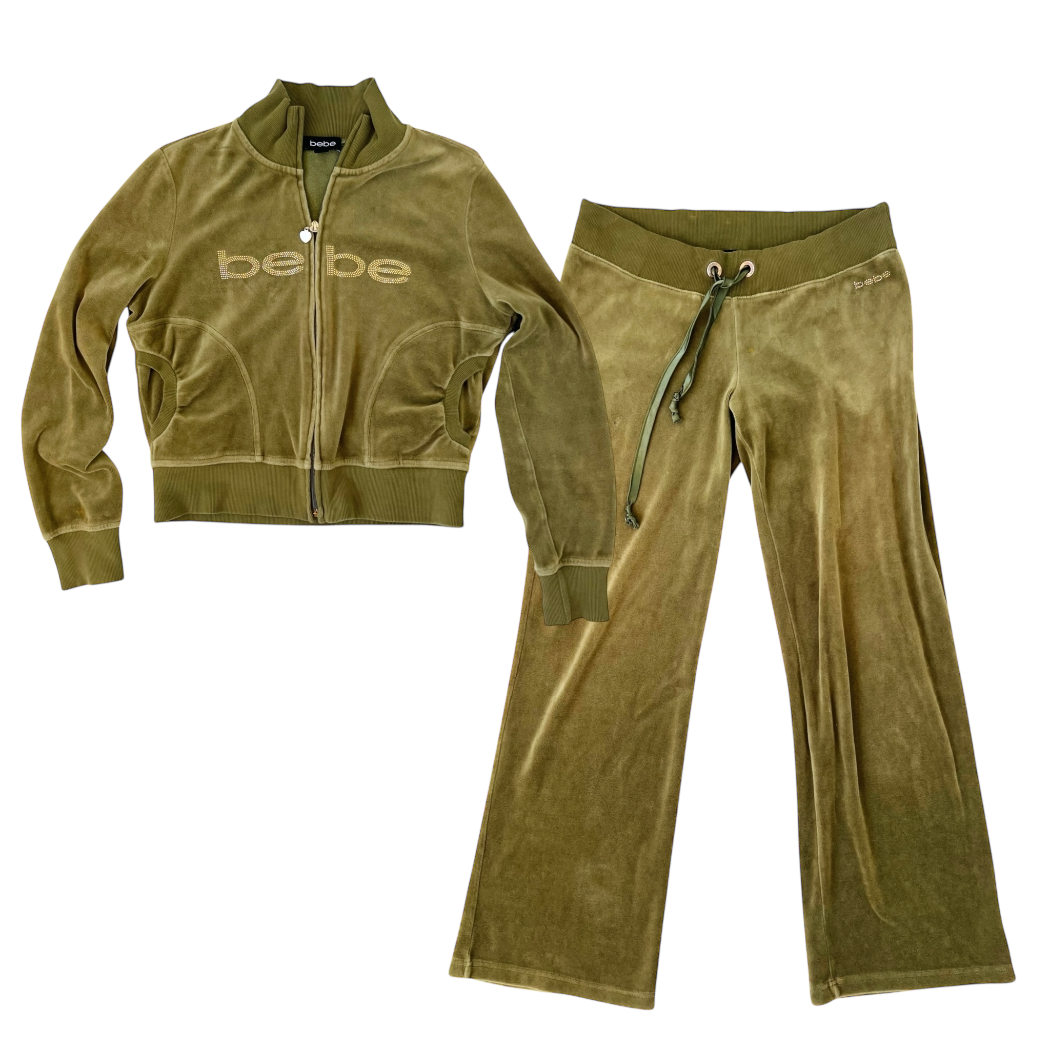 Bebe Velour Tracksuit (M)