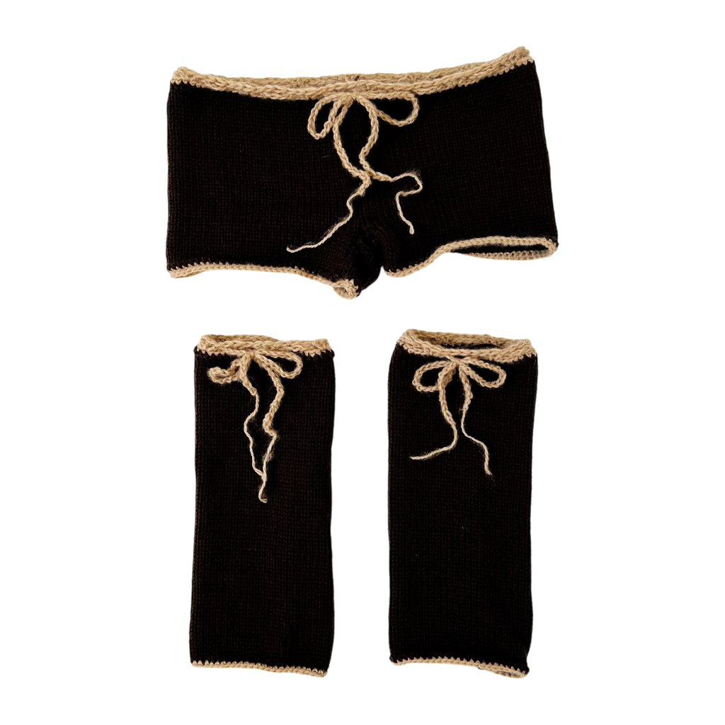 Mocha Knit Shorts & Leg Warmers (XS/S)