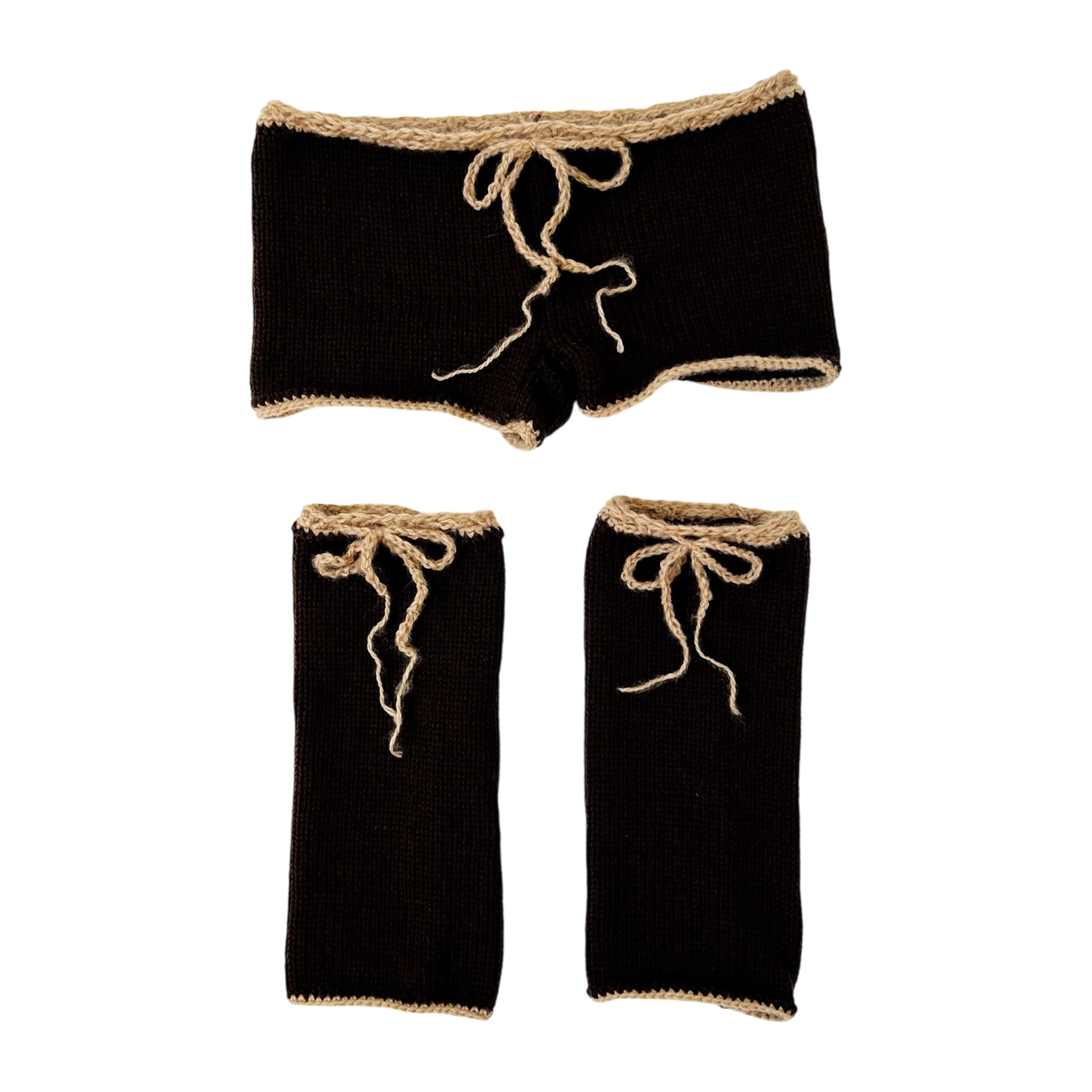 Mocha Knit Shorts & Leg Warmers (XS/S)