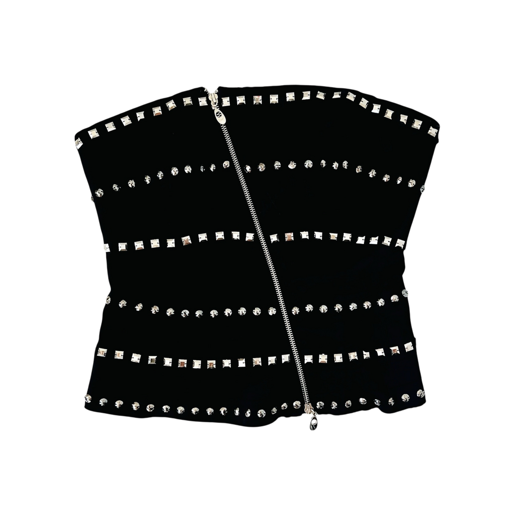 Early 2000s Strapless Studded Top (M)