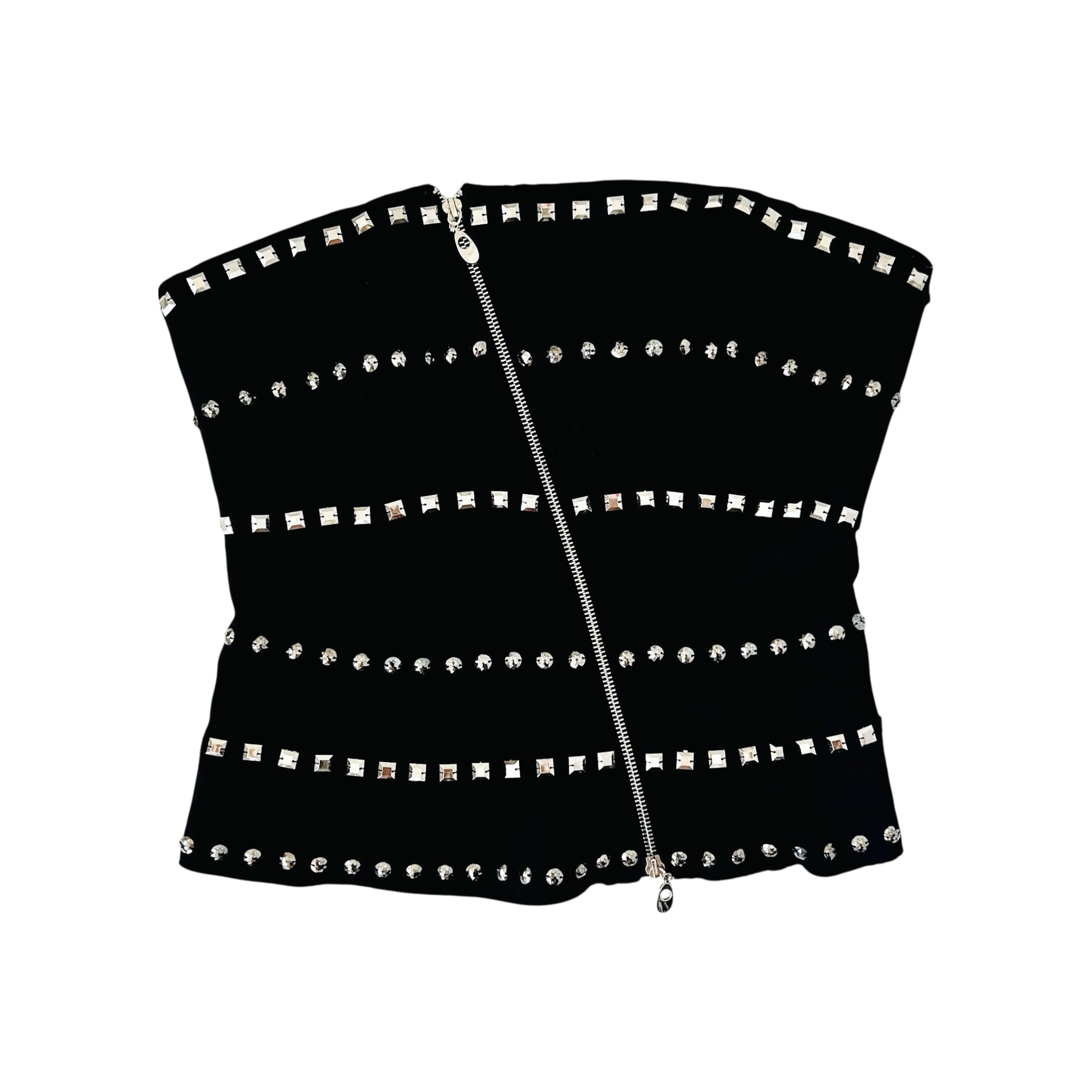 Early 2000s Strapless Studded Top (M)