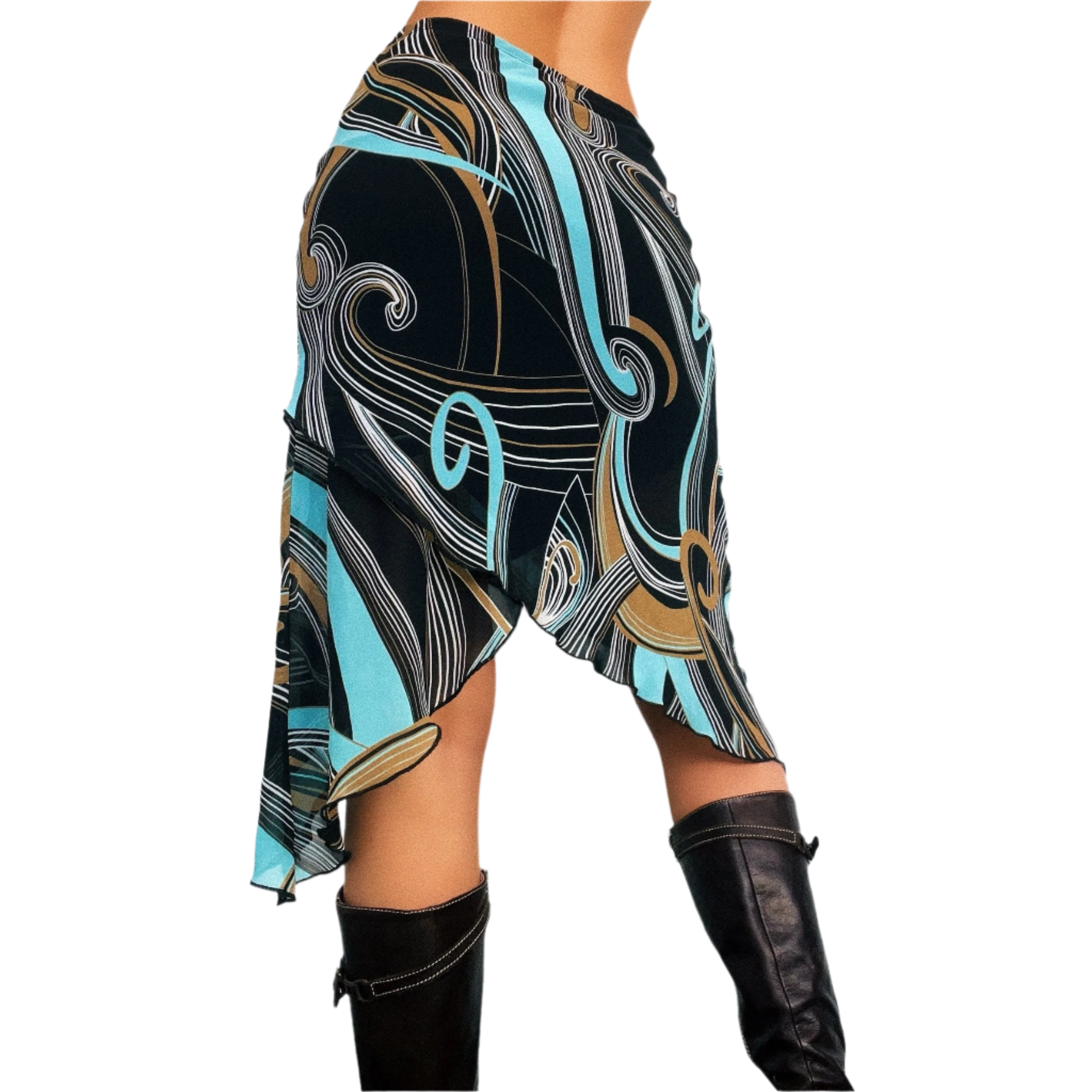 90s Asymmetrical Midi Skirt (S)