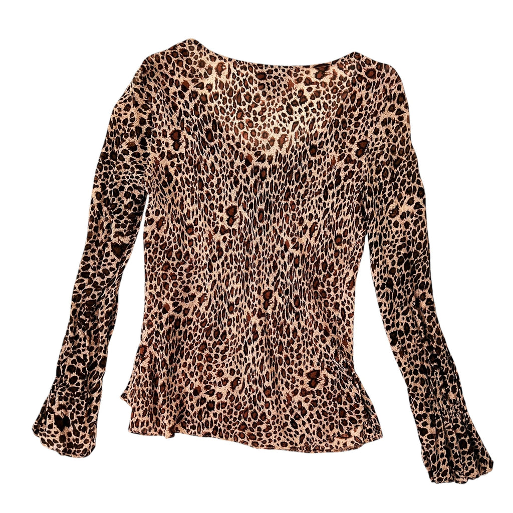 90s Lace Up Leopard Top (S)