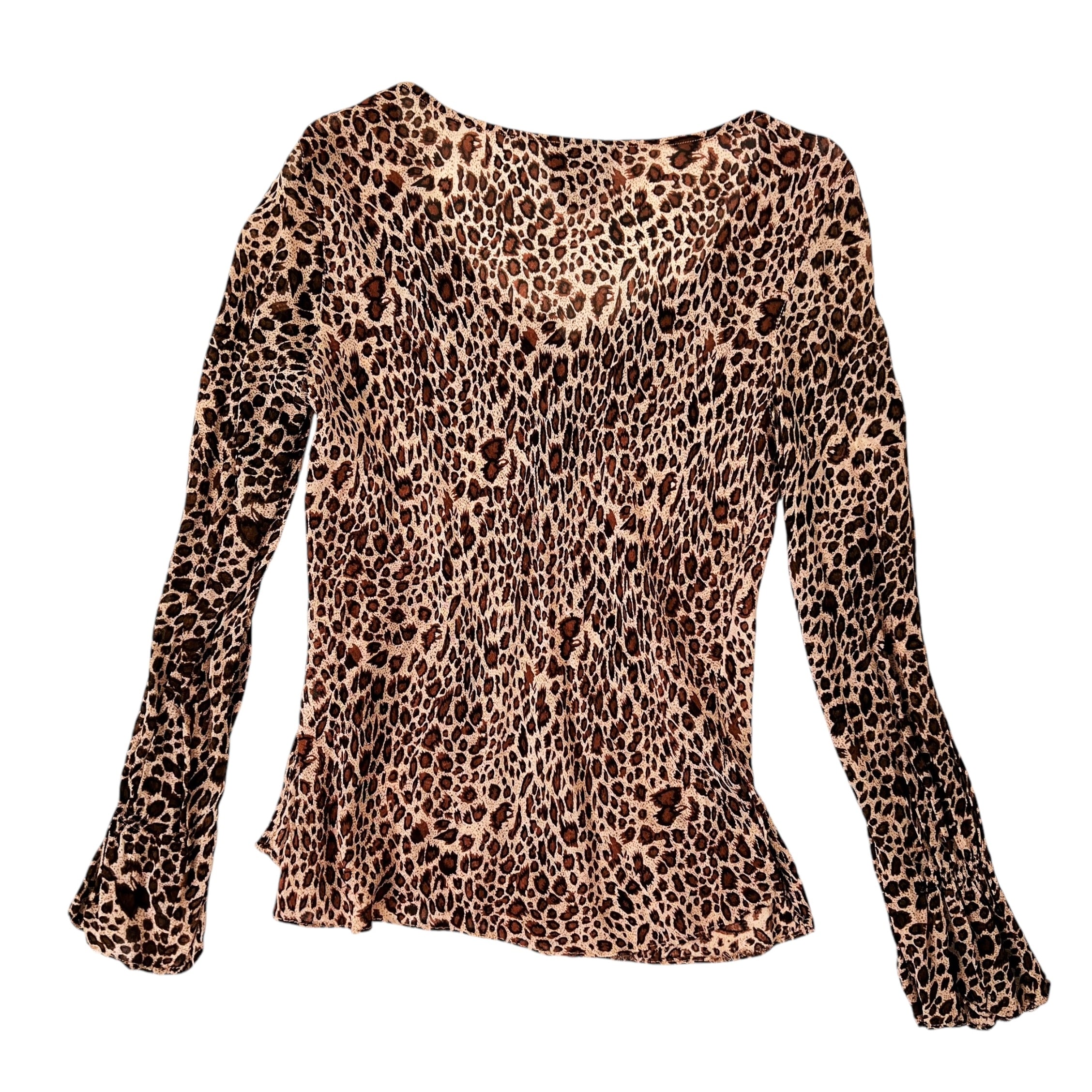 90s Lace Up Leopard Top (S)