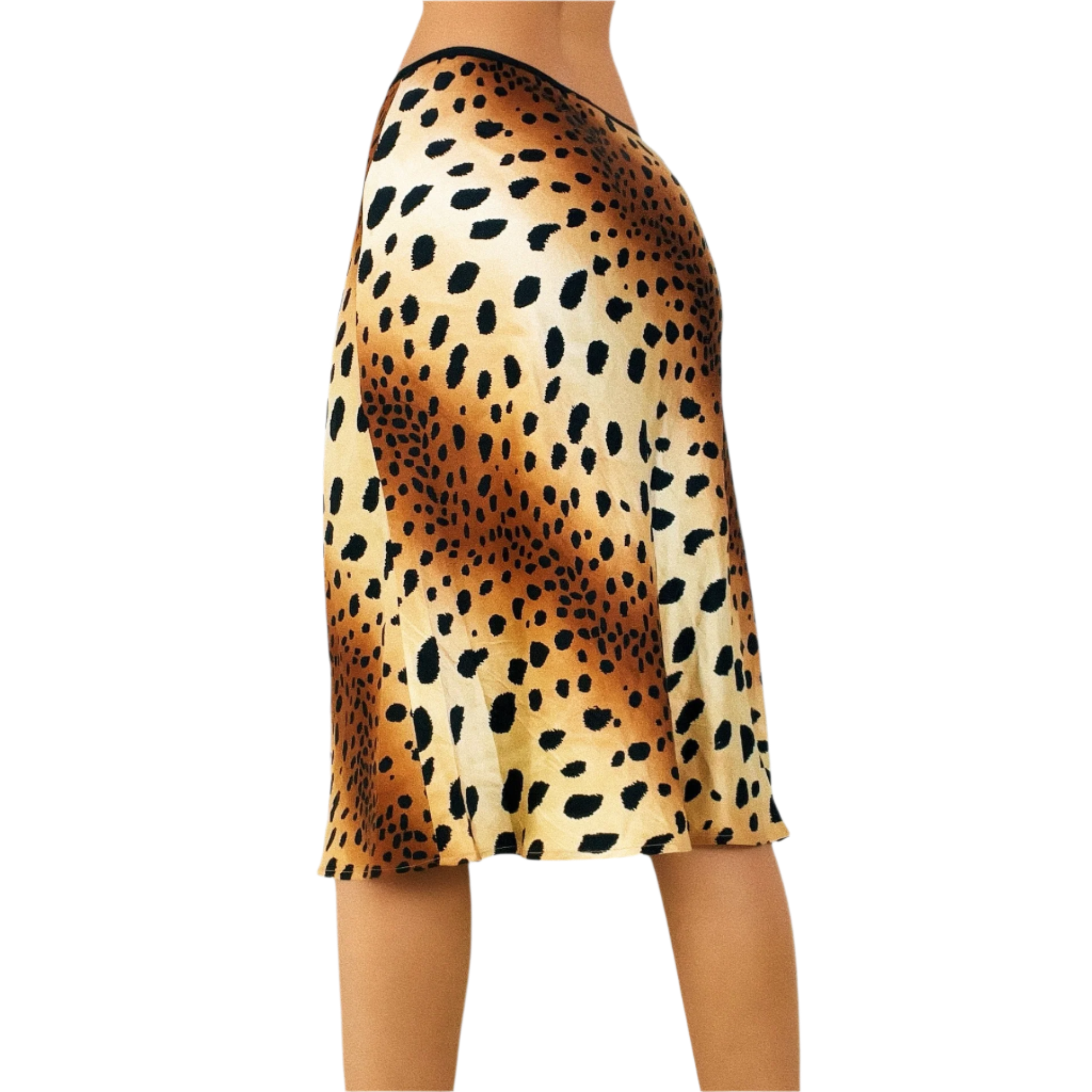 Silk Animal Print Skirt (S/M)