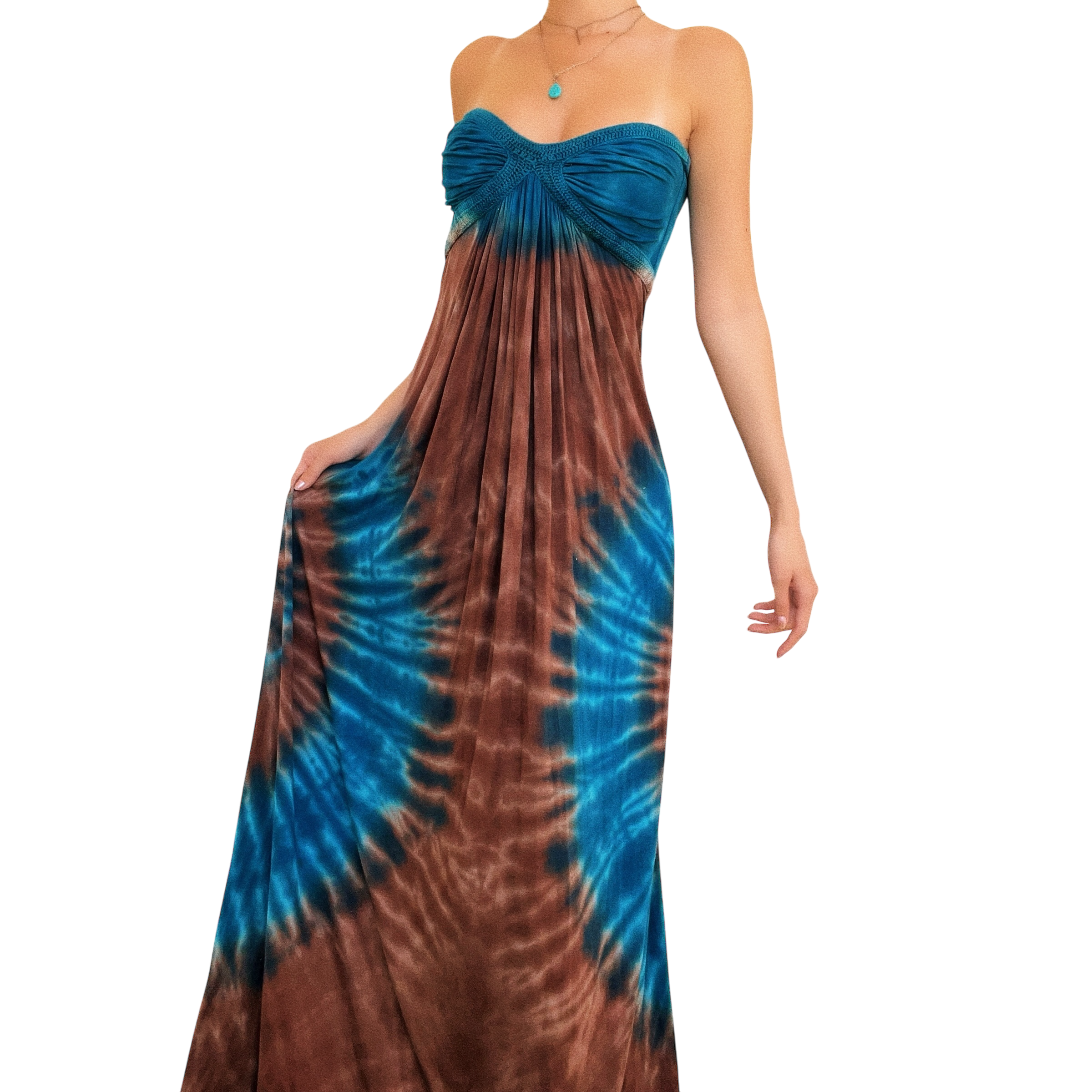 Strapless Tie Dye Maxi Dress (XS/S)