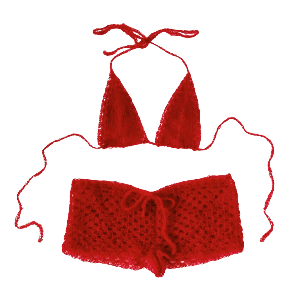 Delicate Mohair Crochet Set (XS/S)