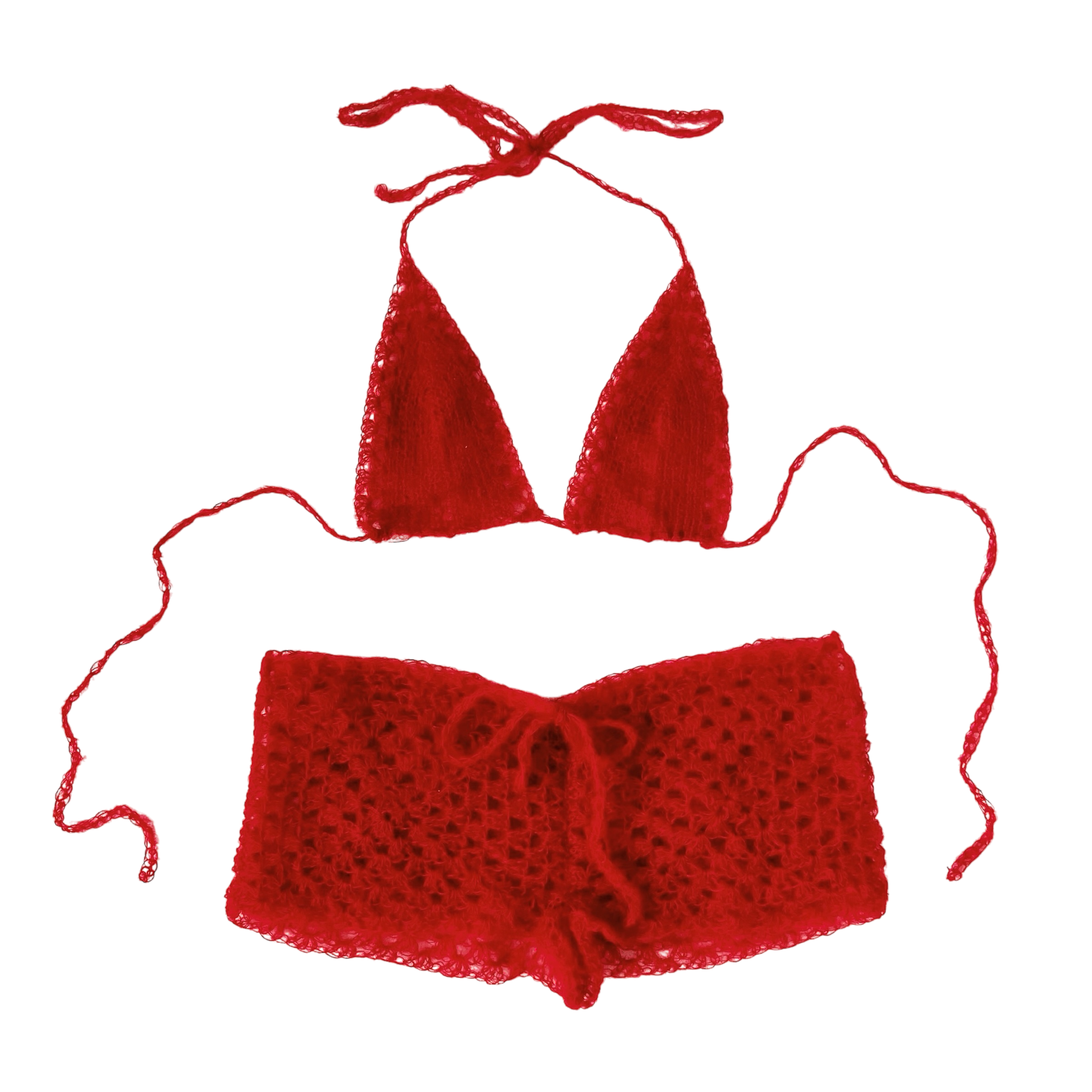 Delicate Mohair Crochet Set (XS/S)