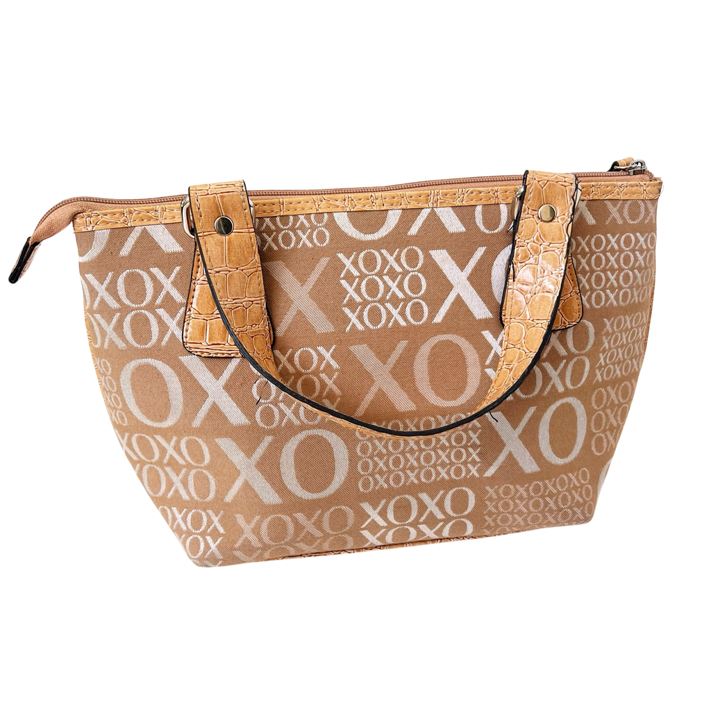 XOXO Tan Monogram Purse