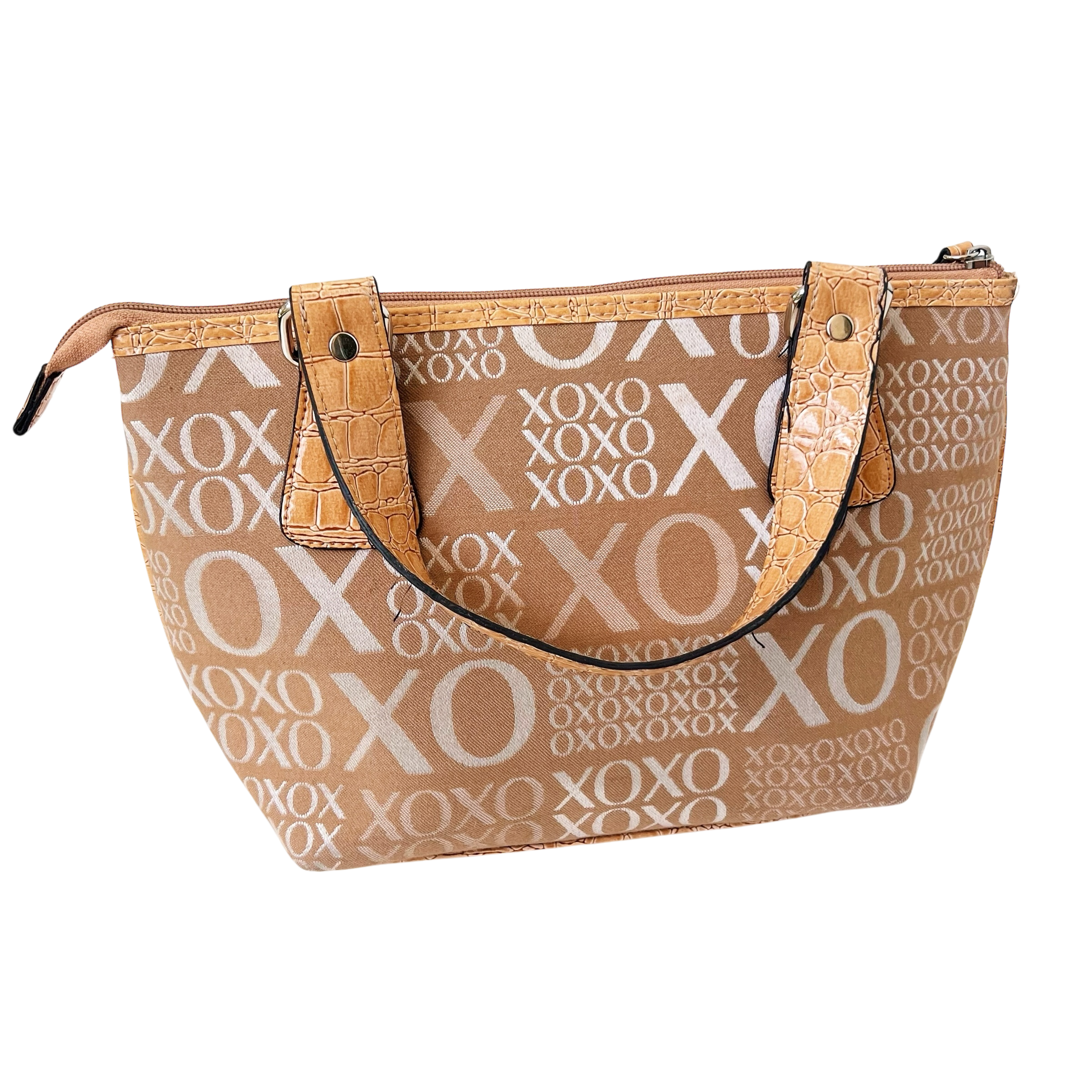 XOXO Tan Monogram Purse