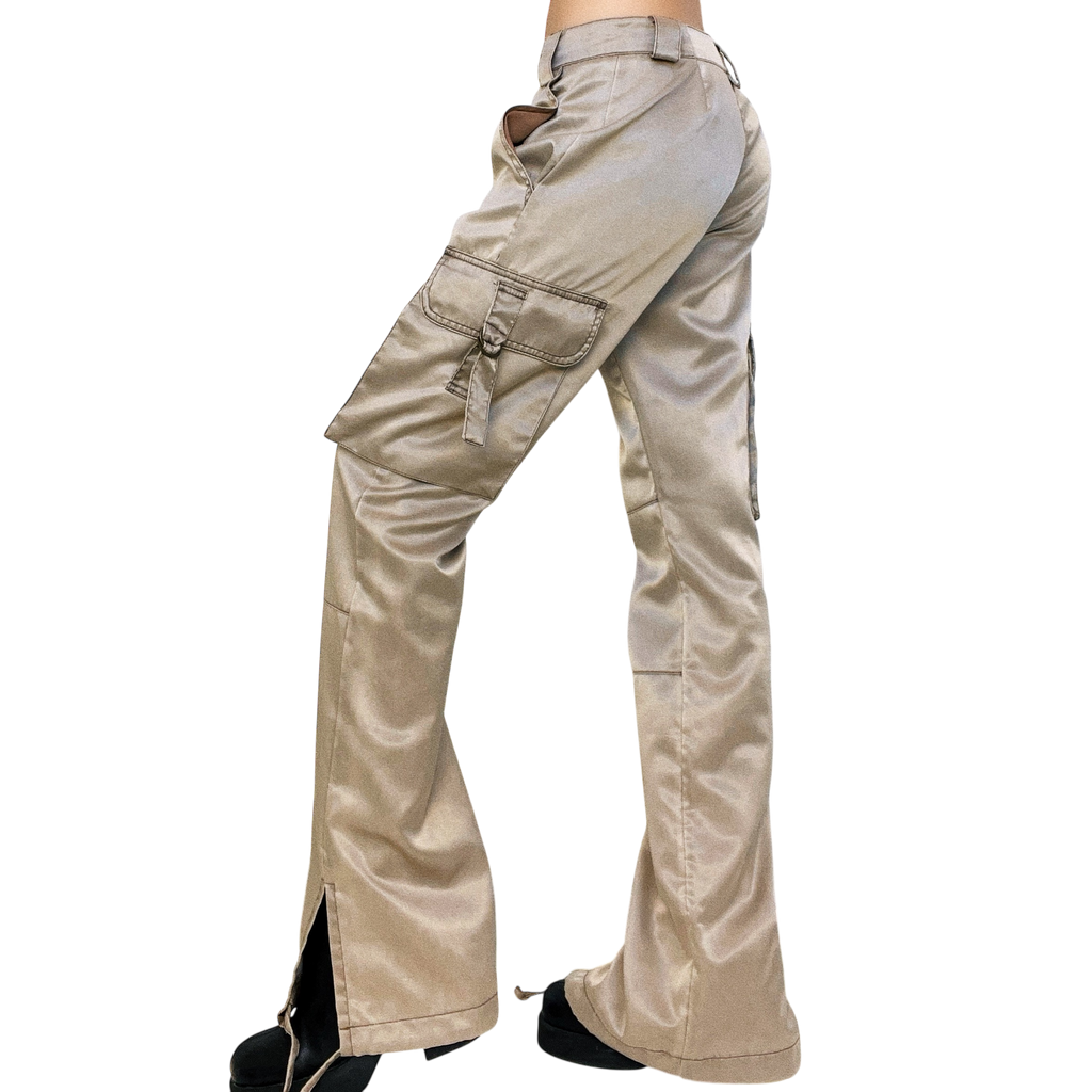 Early 2000s Satin Cargo Pants (S)