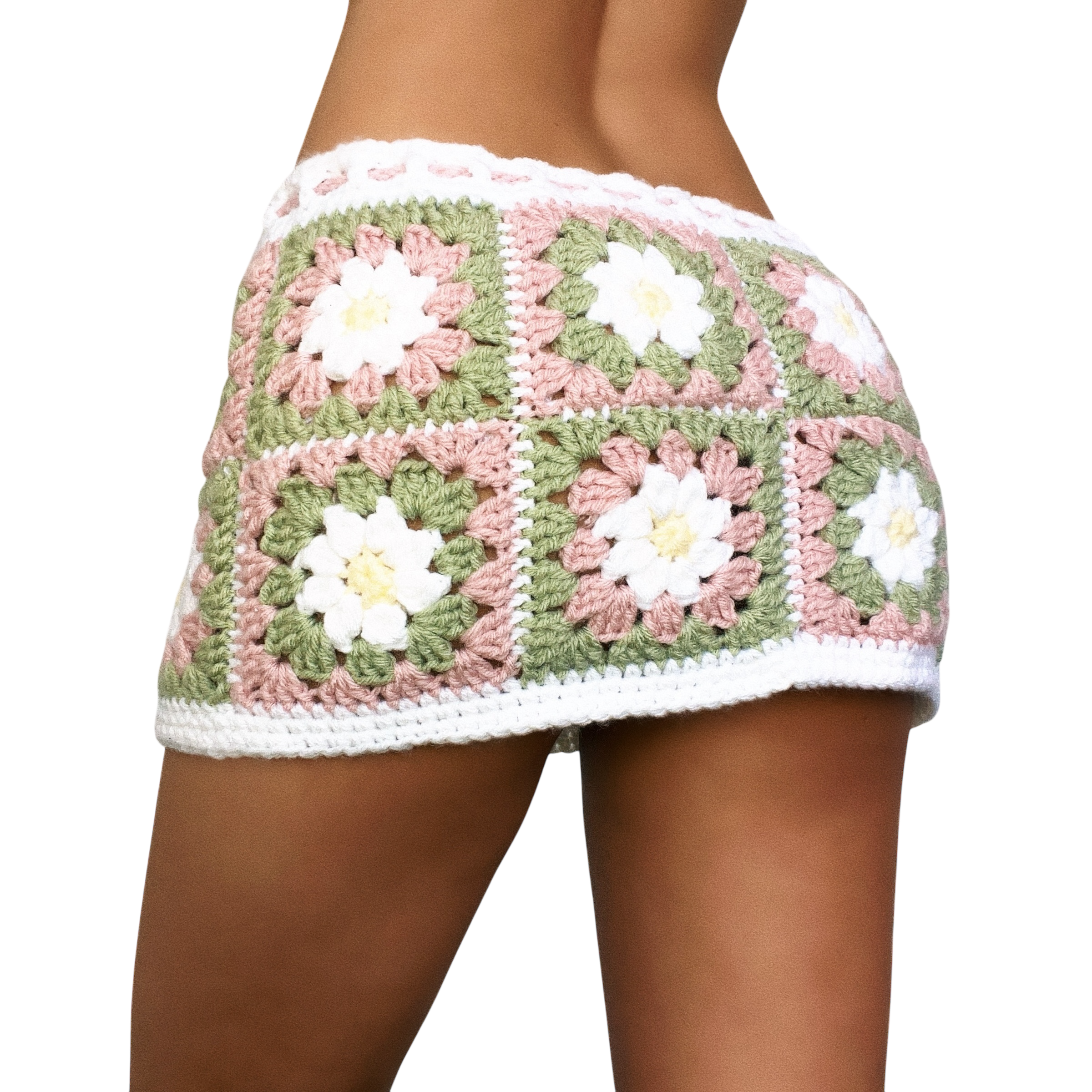 Daisy Chains Crochet Mini Skirt (XS/S)
