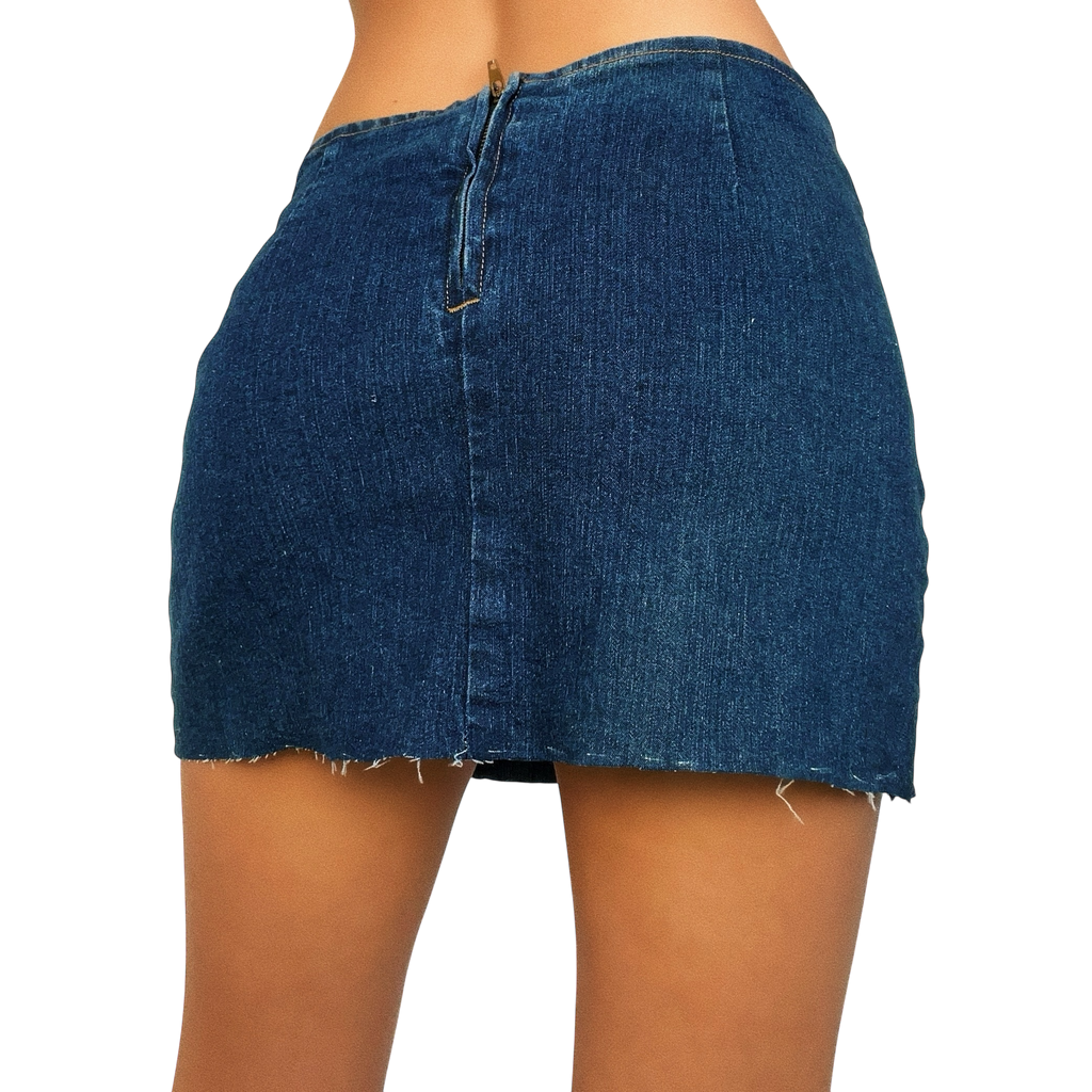 Denim Buckle Mini Skirt (XS/S)