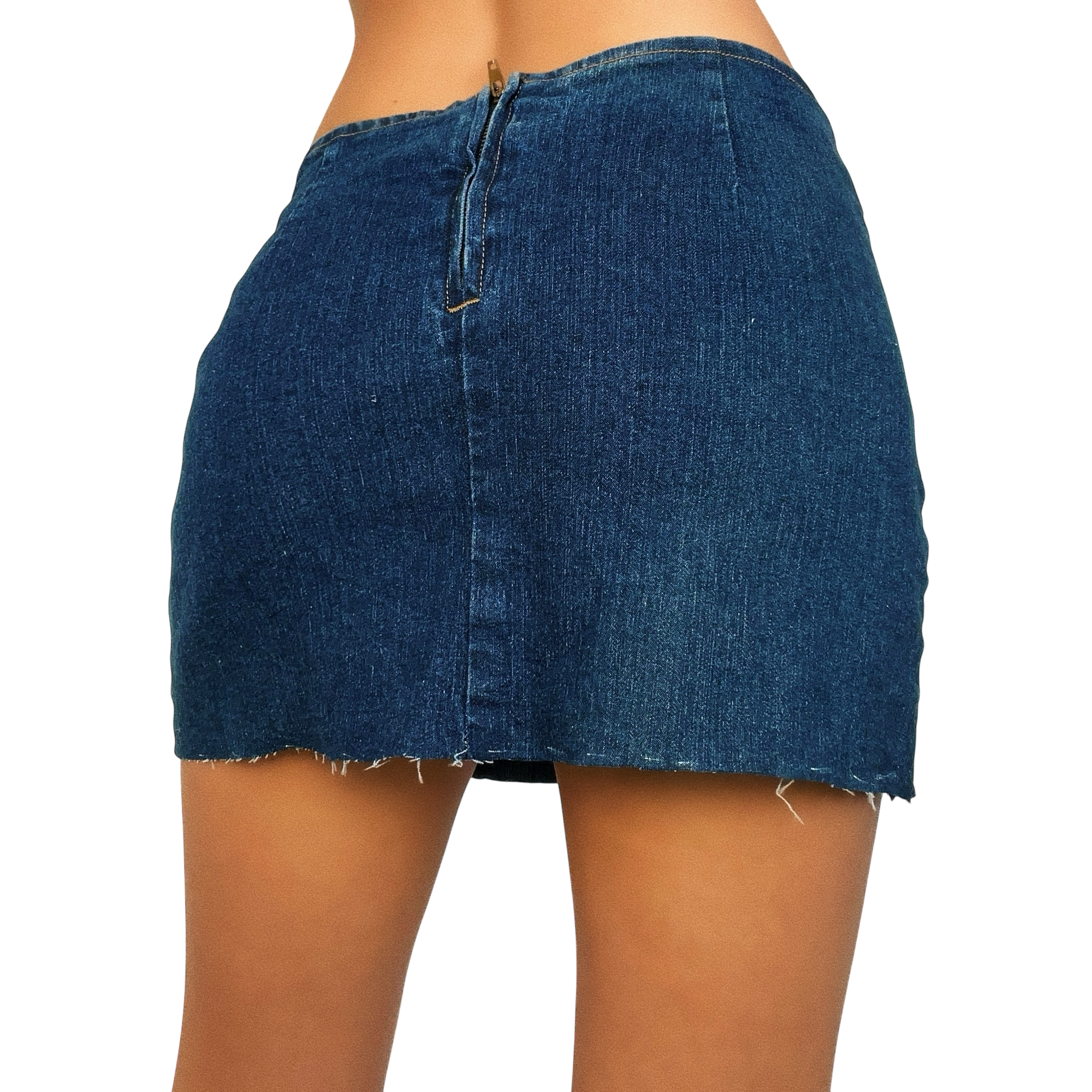 Denim Buckle Mini Skirt (XS/S)