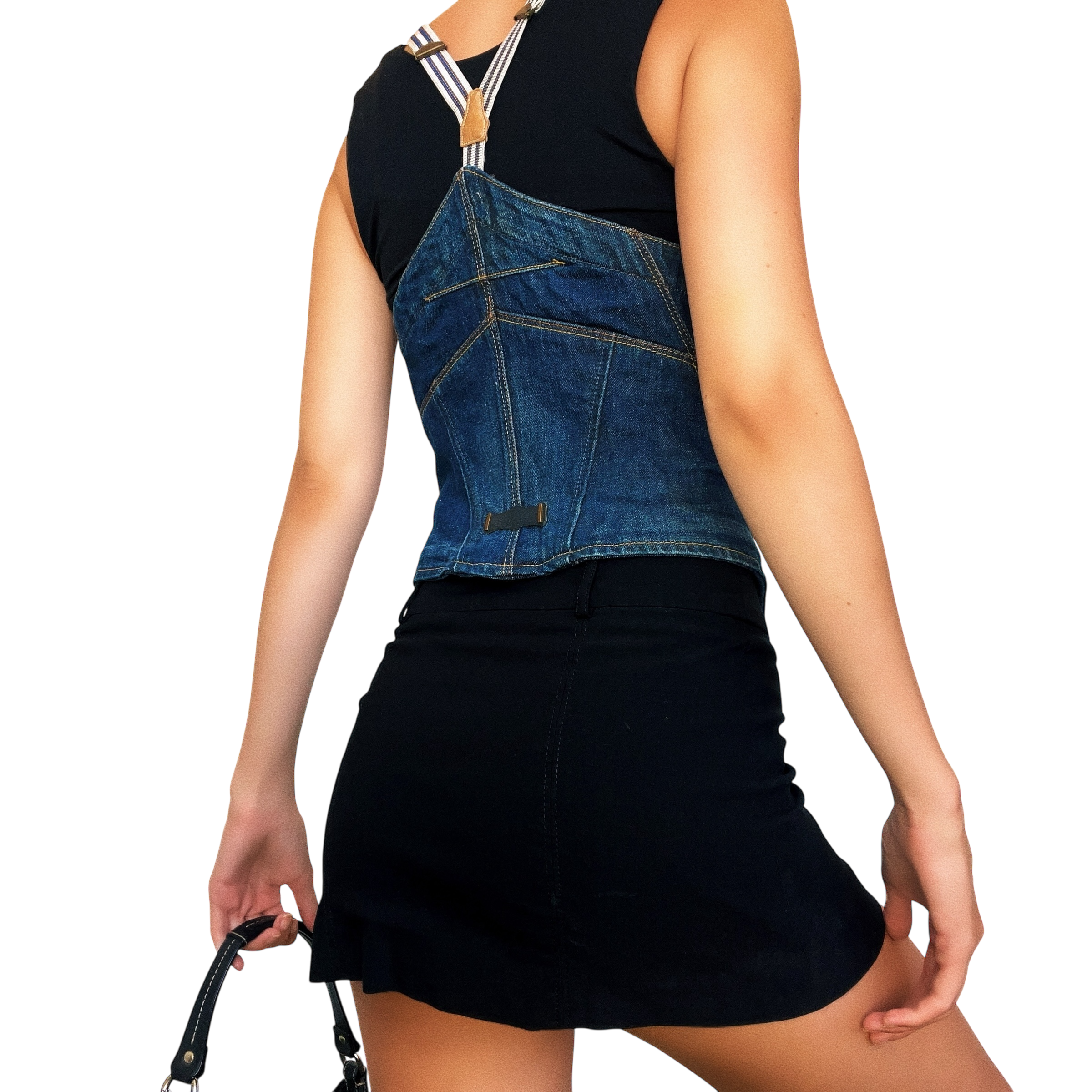 Italian Vintage Denim Vest (S)