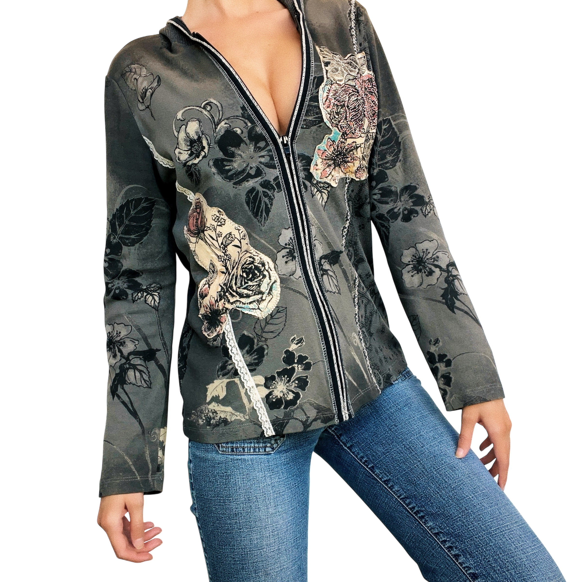 Early 2000s Embellished Hoodie (M/L)