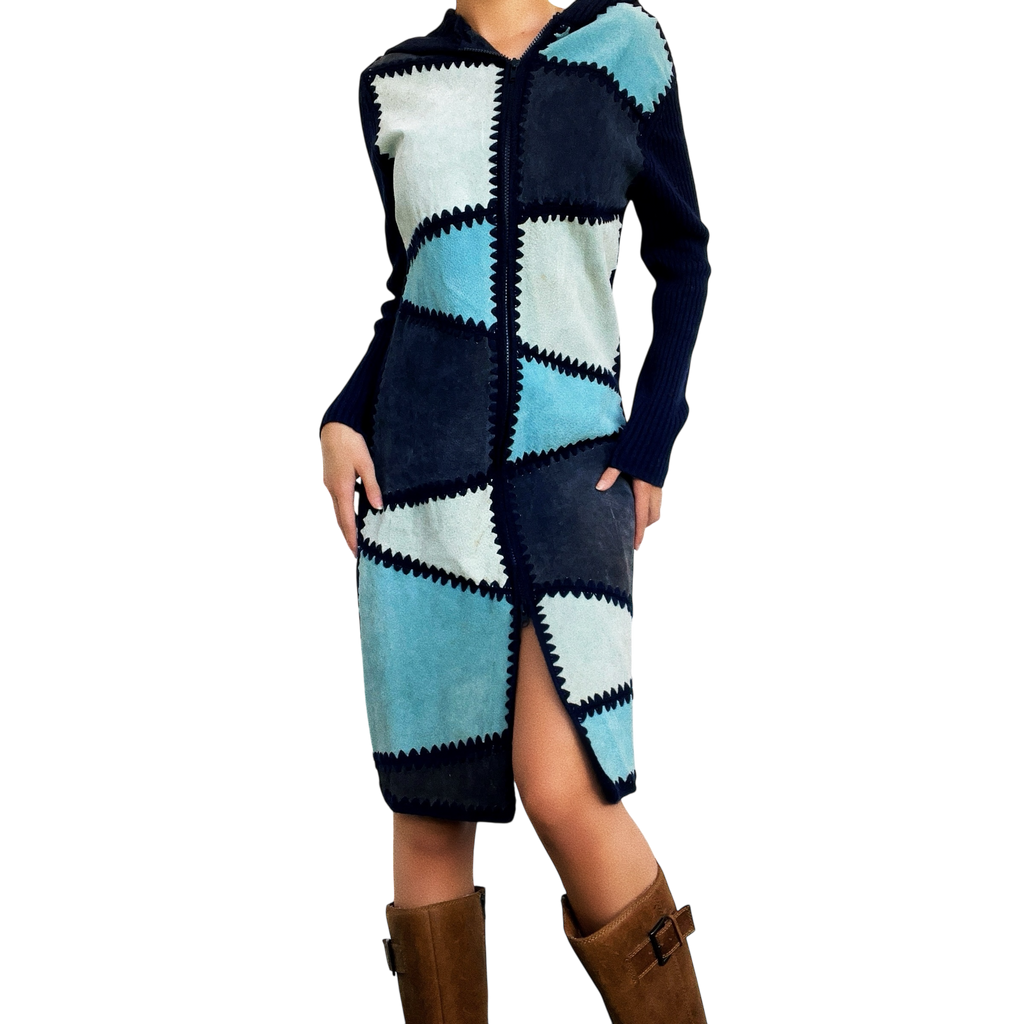 Vintage Suede Patchwork Duster (S)