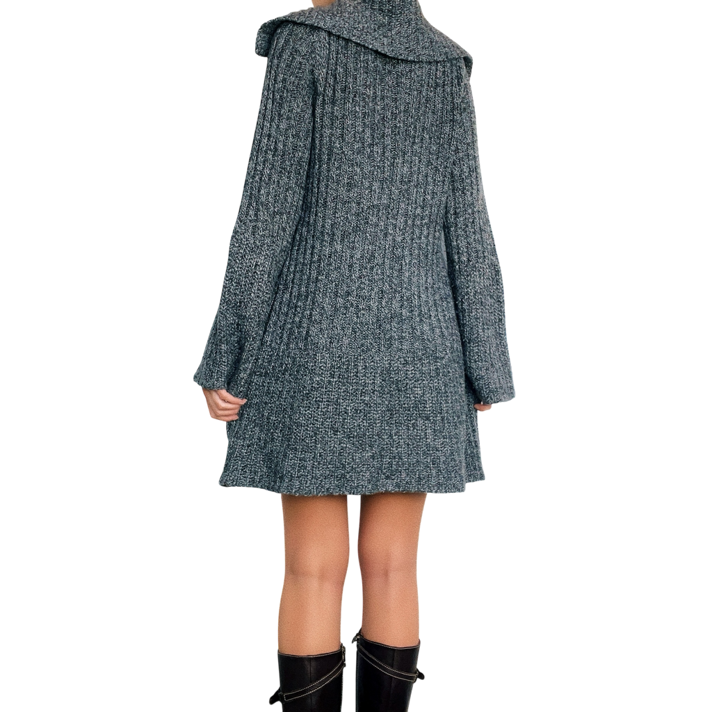 Cozy Gray Knit Duster Cardi (M)