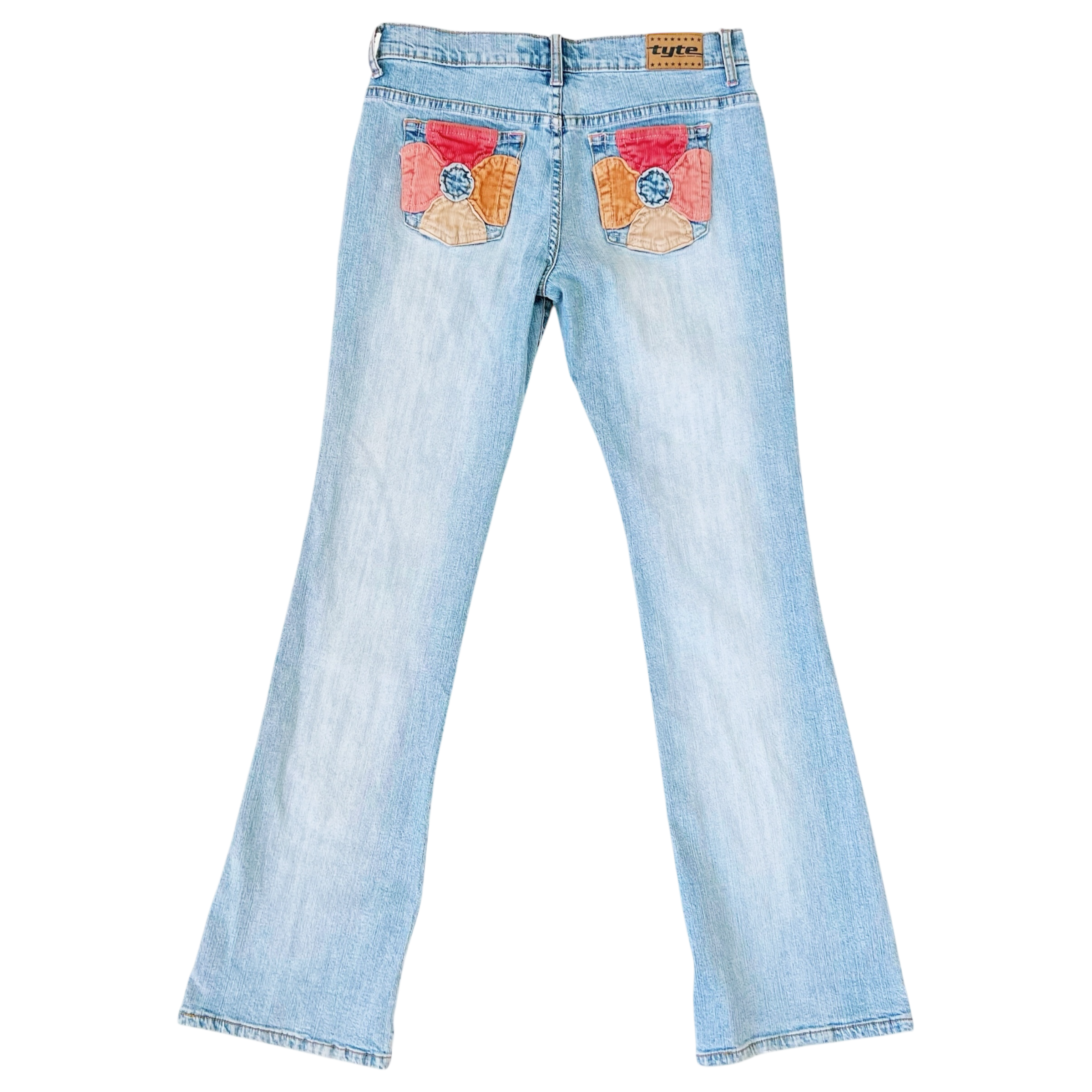 Early 2000s Flower Pocket Jeans (S)