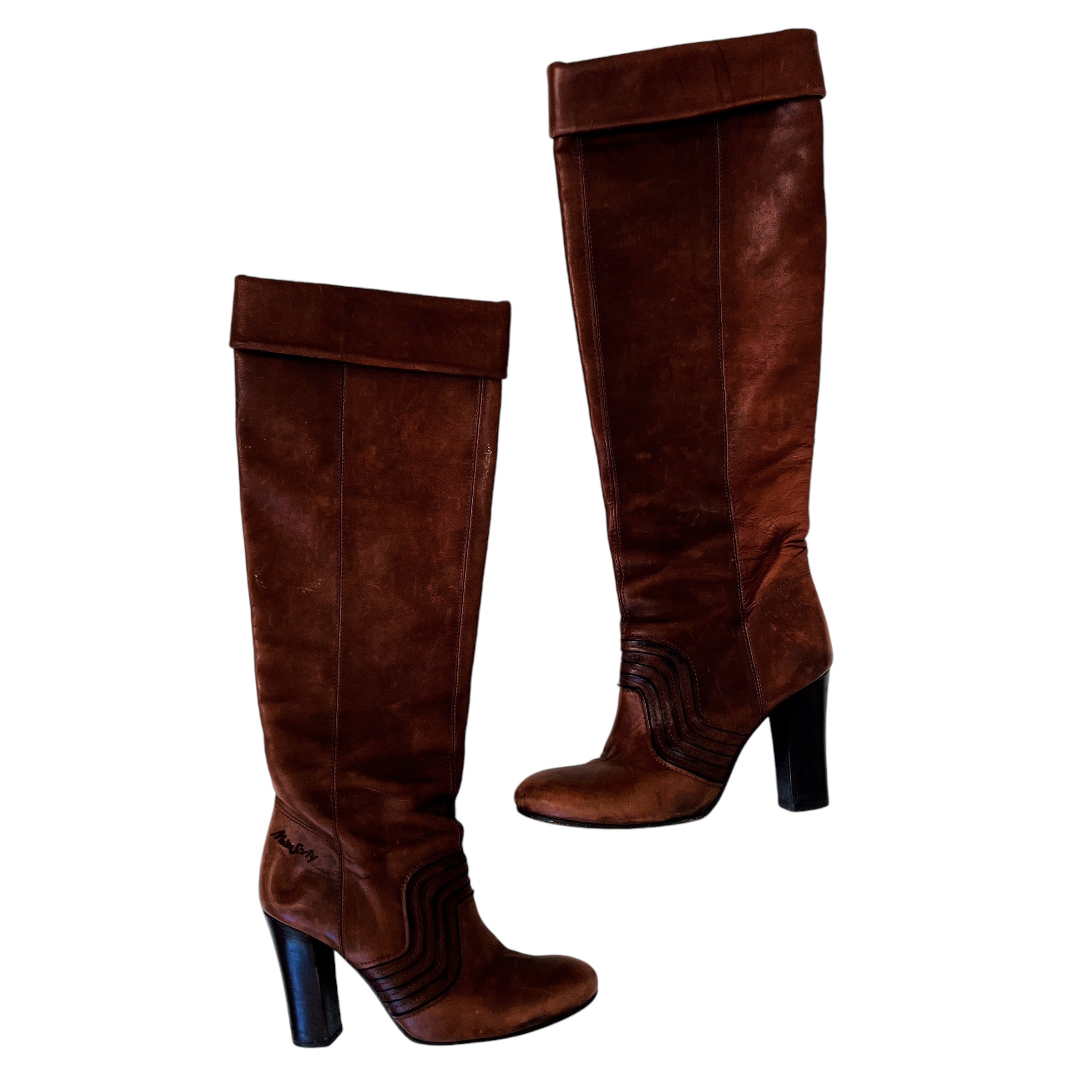 Miss Sixty Leather Boots (6.5)
