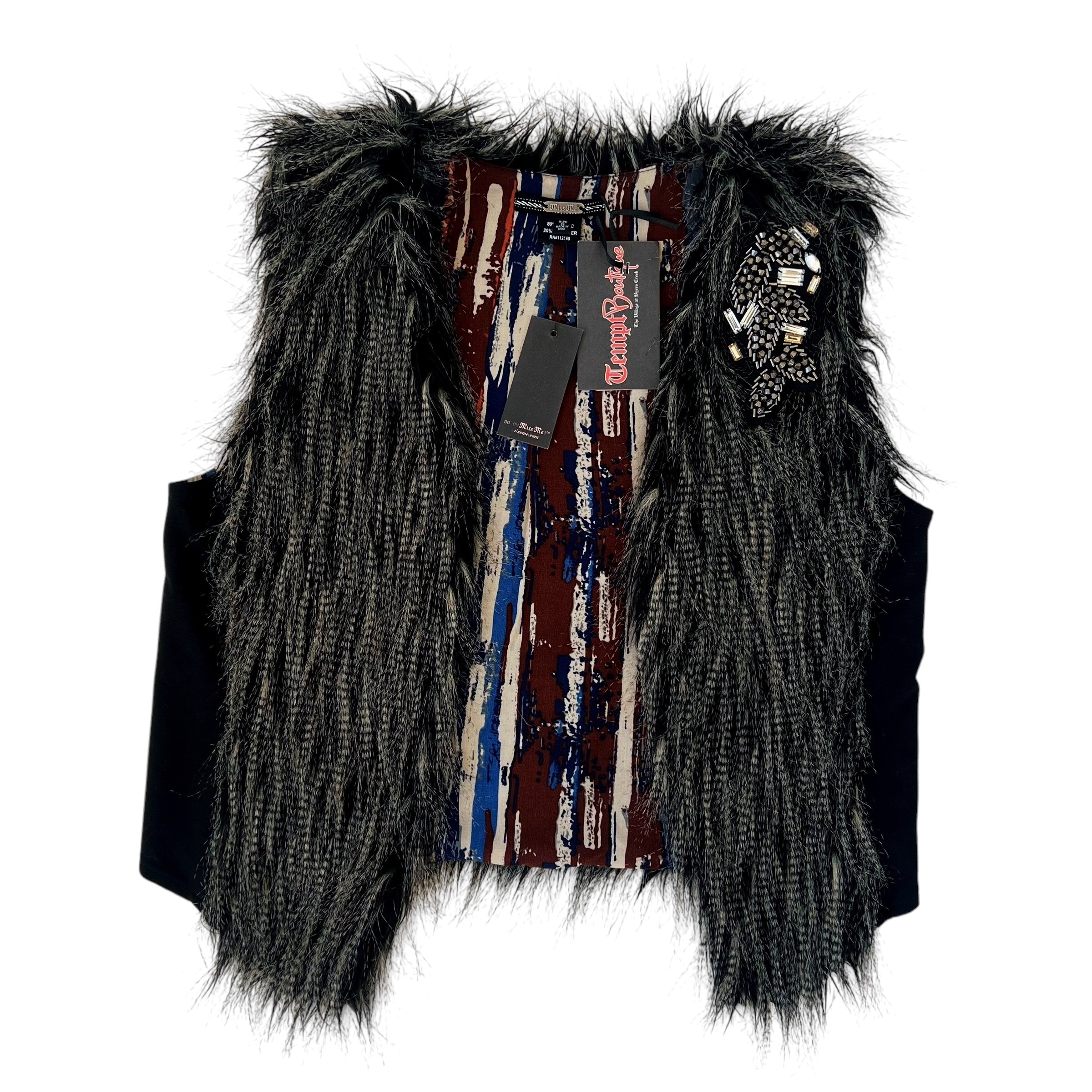 Faux Fur Open Vest (S/M)