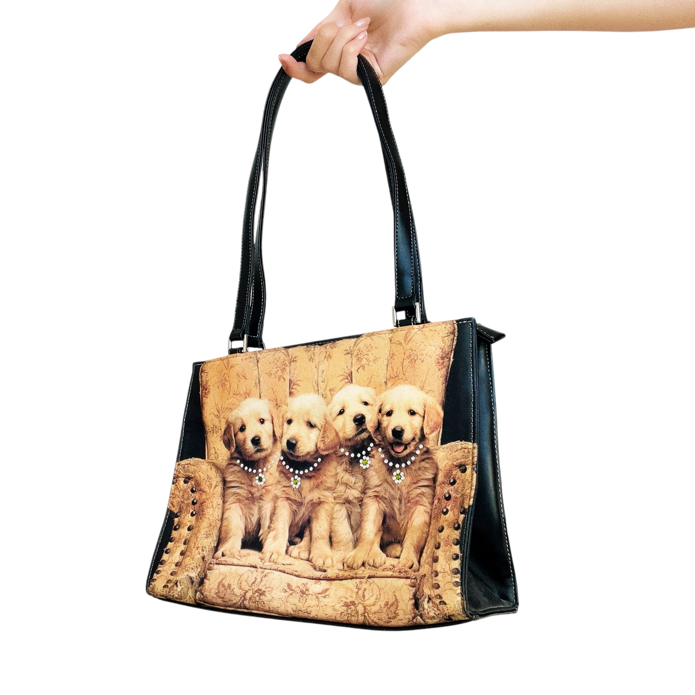 Rhinestone Puppy Purse