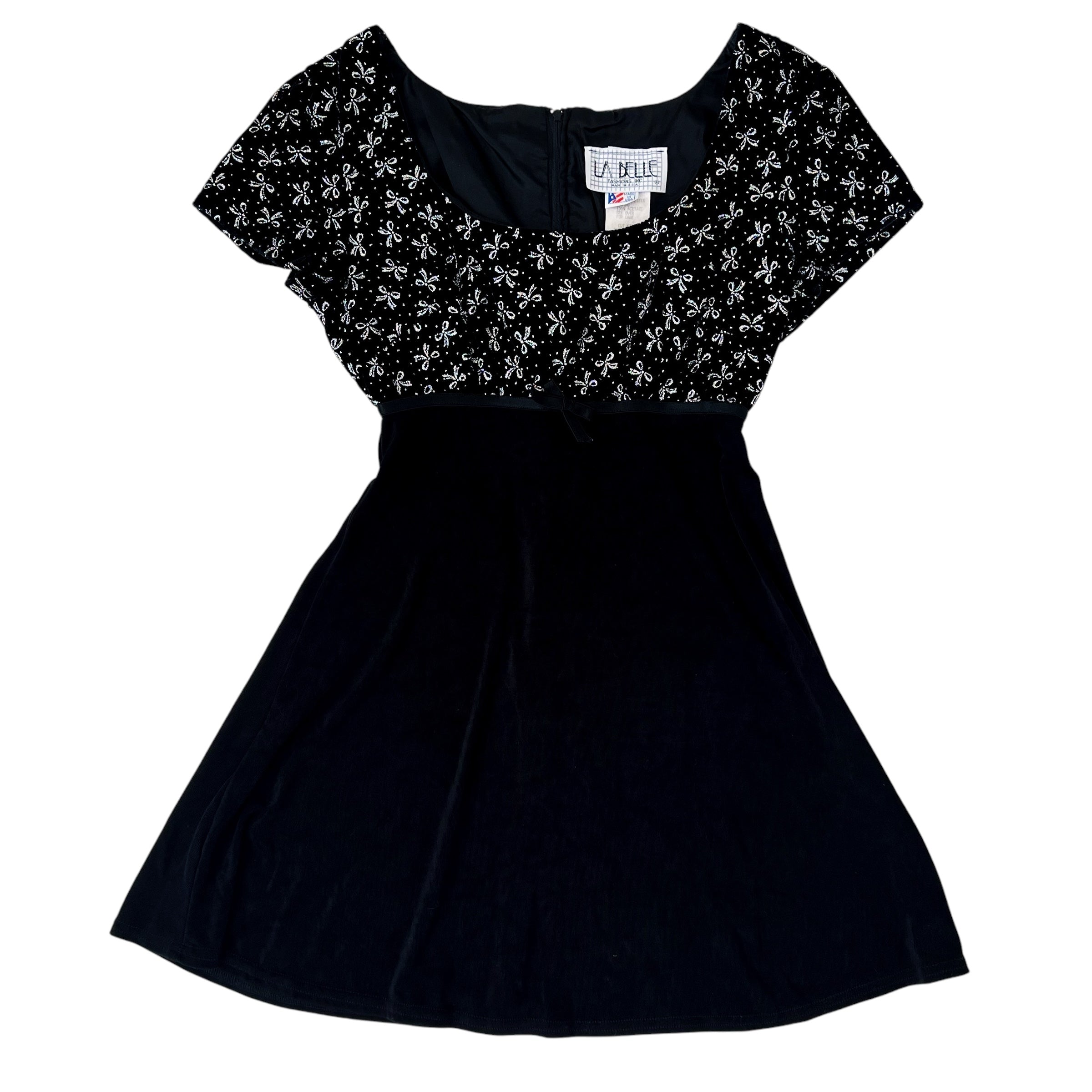 Vintage Babydoll Bow Dress (XS)