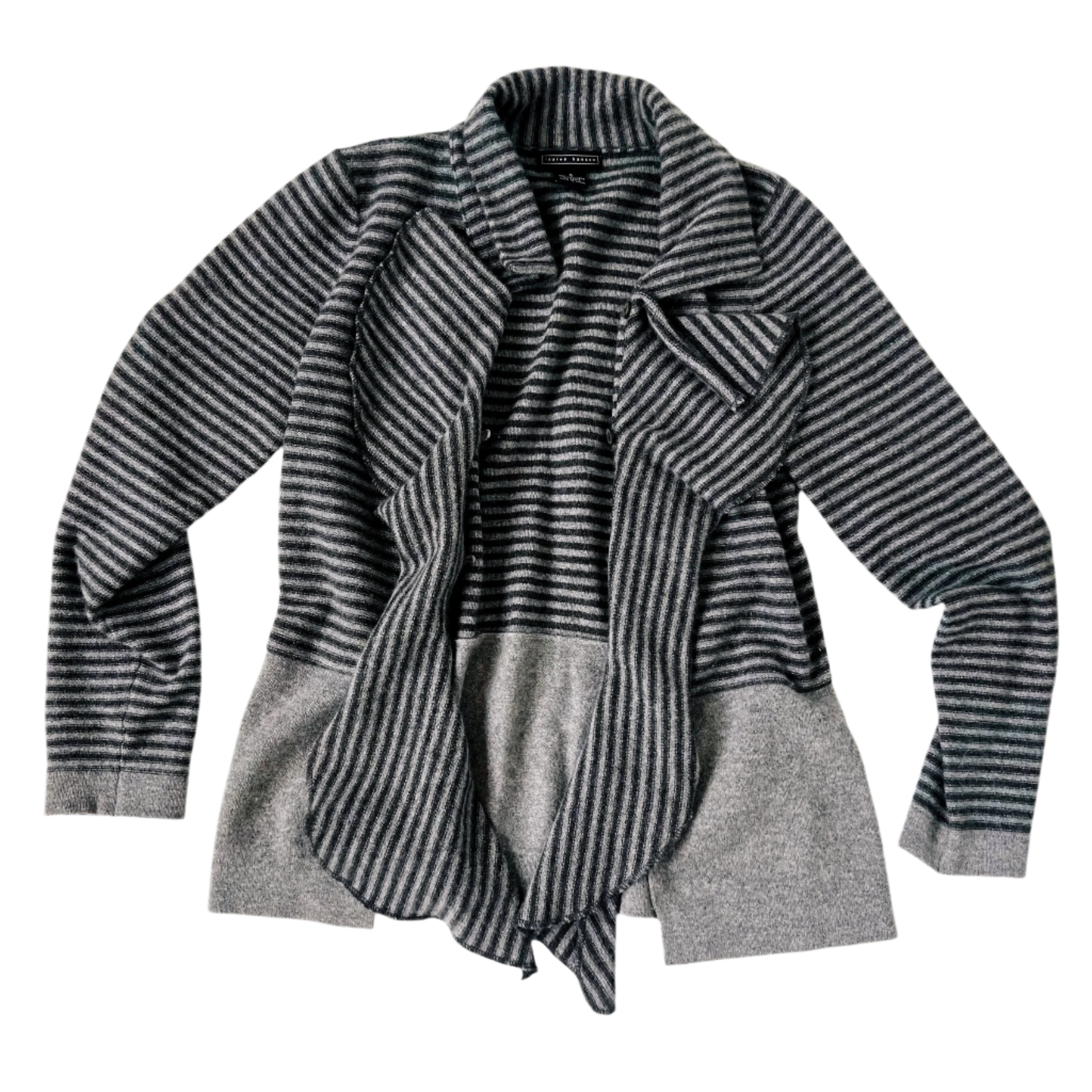 Striped Cashmere Ruffle Cardi (S/M)